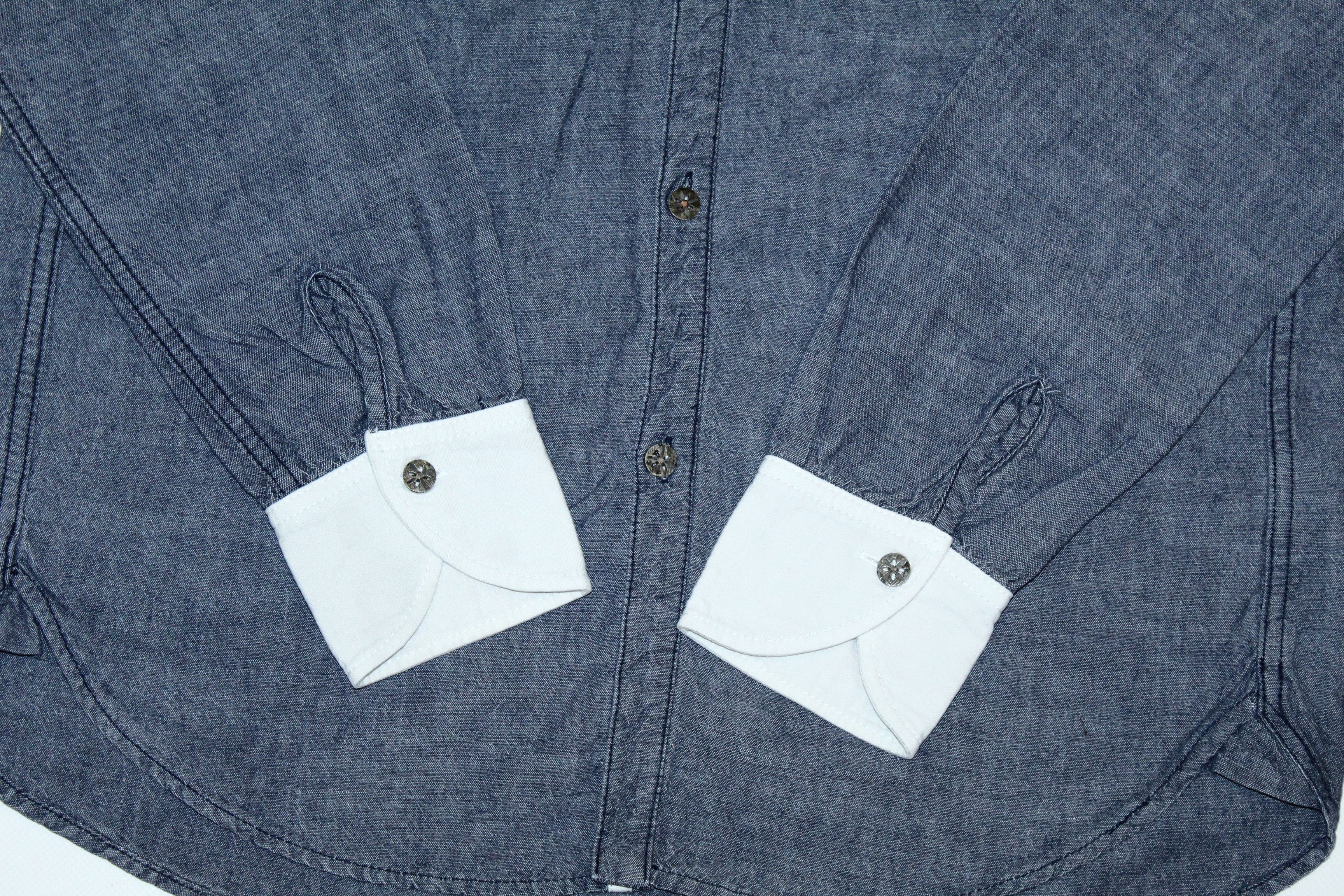 02DERIV. 02deriv. grandad collar chambray cotton casual shirt Size US M / EU 48-50 / 2 - 5 Thumbnail