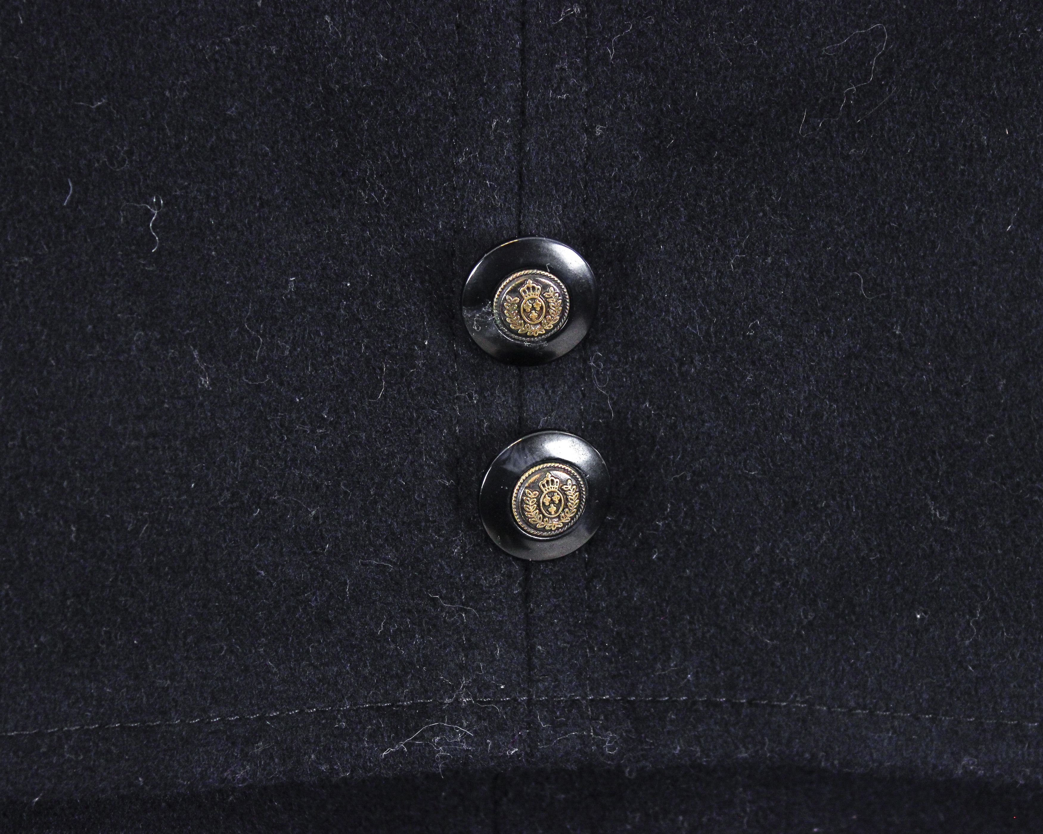 Vintage ALPACCA LODEN Sixth Sense Wool Car Over Coat Jacket Navy Size L / US 10 / IT 46 - 3 Thumbnail