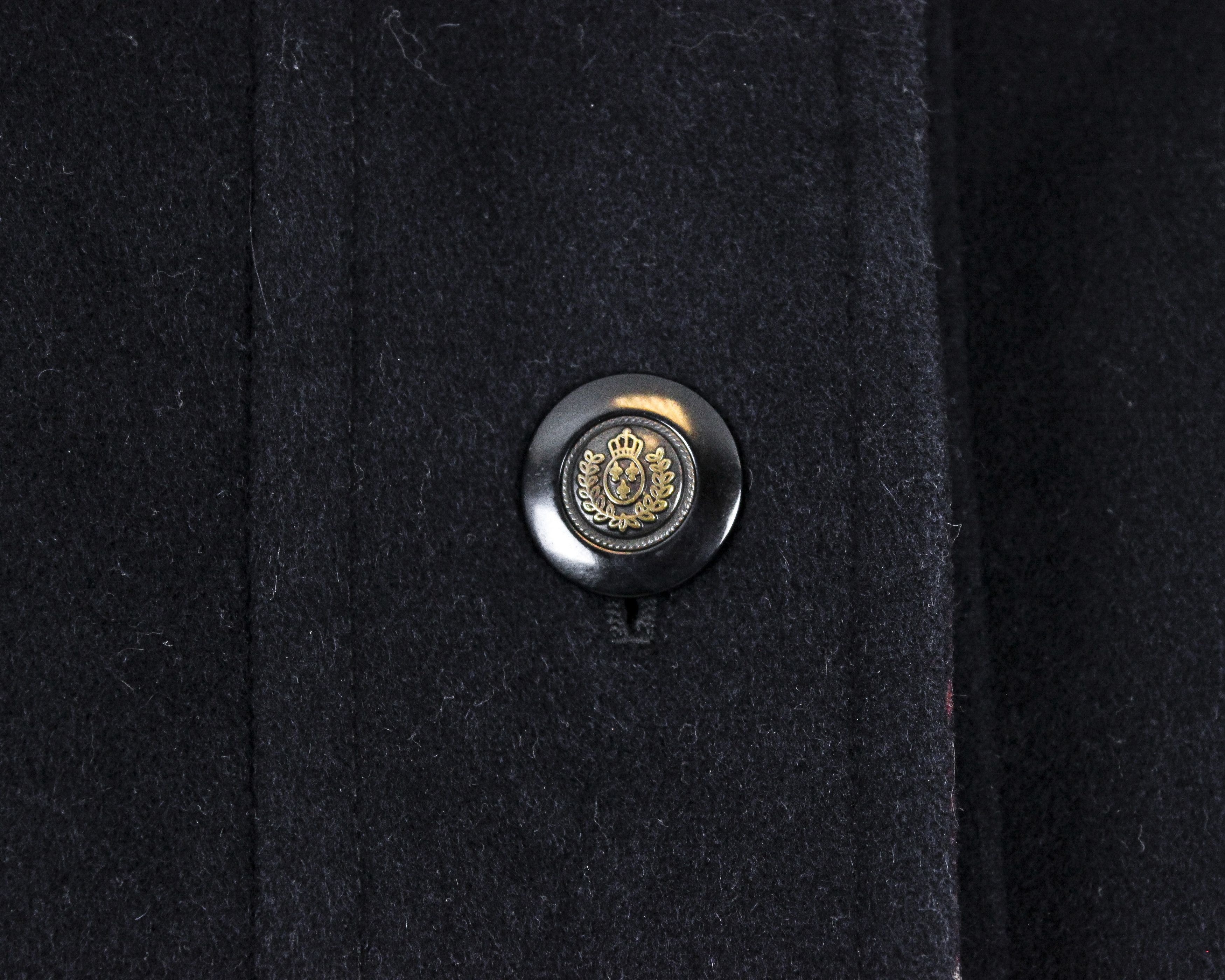 Vintage ALPACCA LODEN Sixth Sense Wool Car Over Coat Jacket Navy Size L / US 10 / IT 46 - 4 Thumbnail