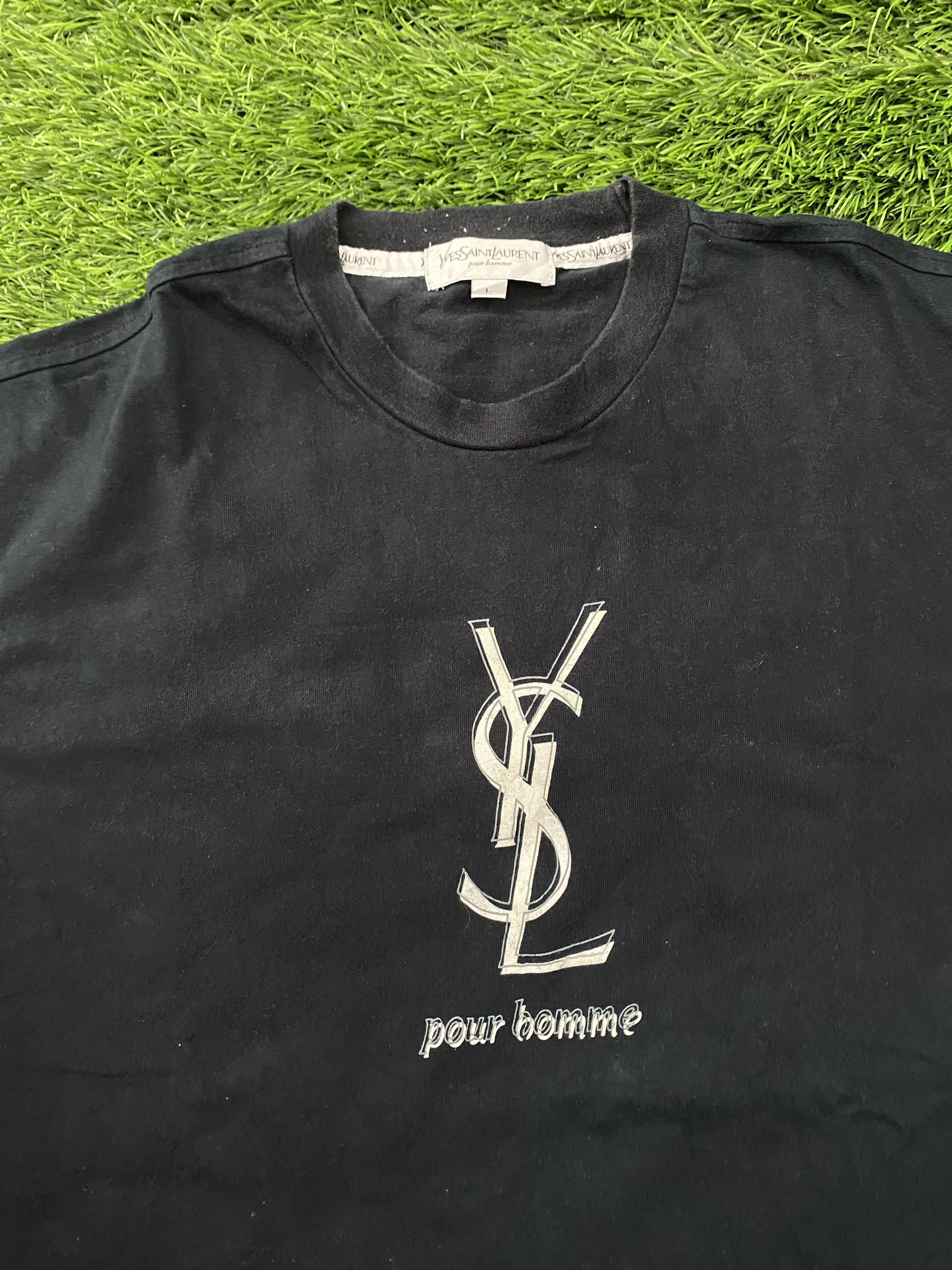 Yves Saint Laurent Vintage YSL Big Spellout T-shirt Size US M / EU 48-50 / 2 - 2 Thumbnail