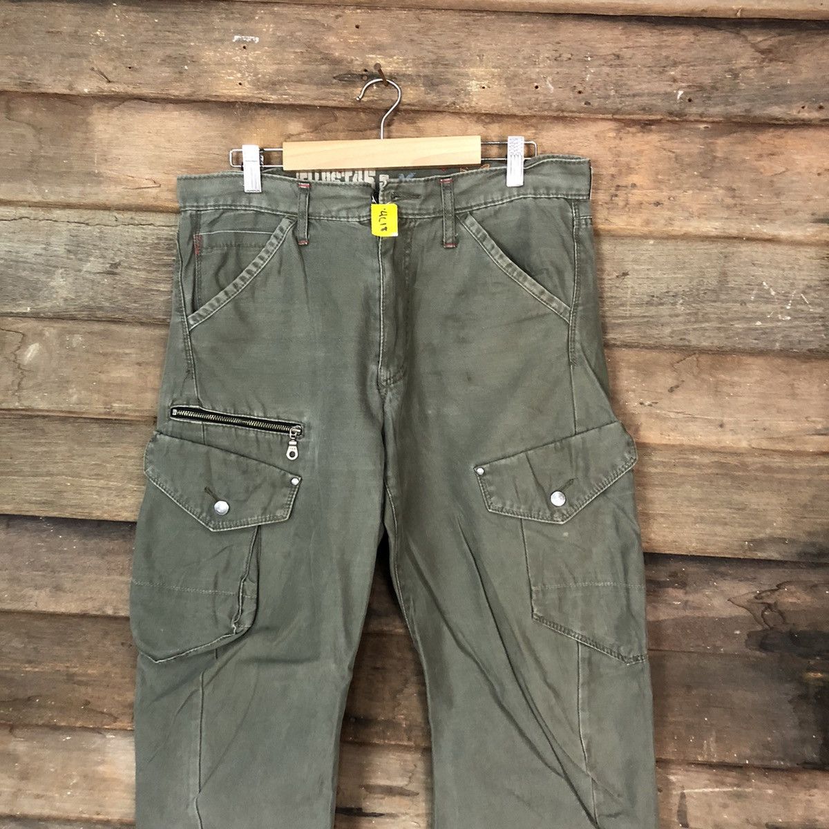 Japanese Brand Xebec twist multipocket utility Grey Cargo Pants #4618 Size US 33 - 2 Thumbnail