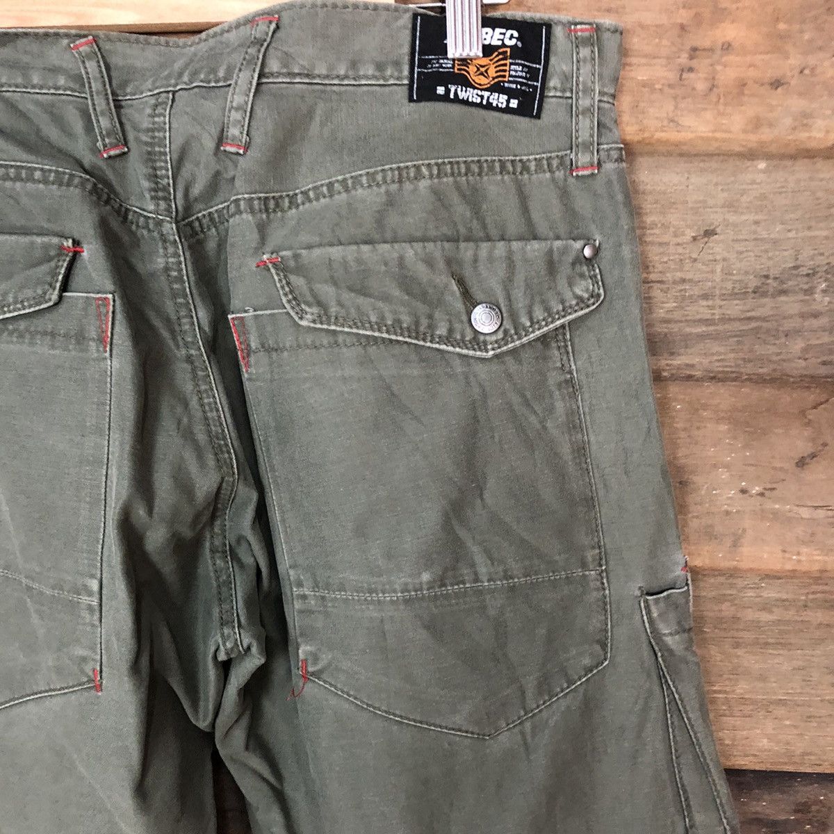 Japanese Brand Xebec twist multipocket utility Grey Cargo Pants #4618 Size US 33 - 15 Thumbnail
