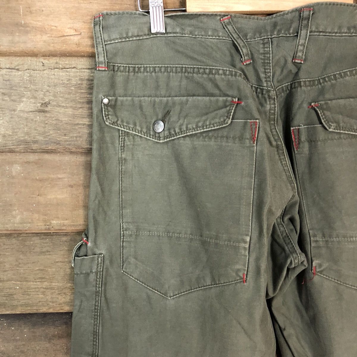 Japanese Brand Xebec twist multipocket utility Grey Cargo Pants #4618 Size US 33 - 14 Thumbnail