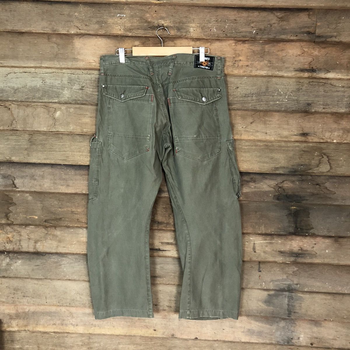 Japanese Brand Xebec twist multipocket utility Grey Cargo Pants #4618 Size US 33 - 11 Thumbnail