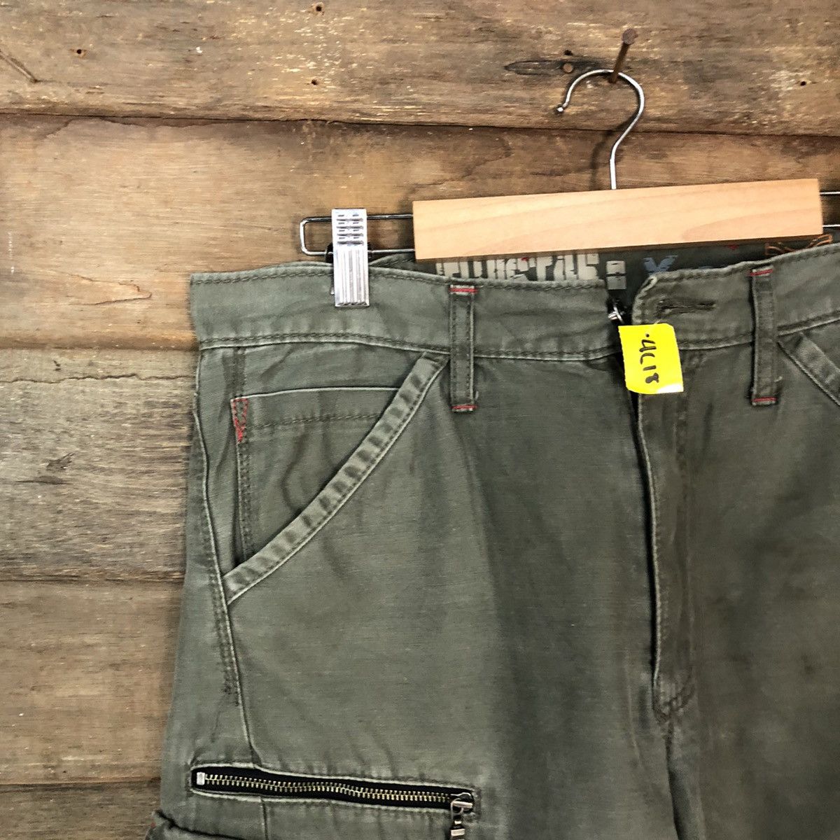 Japanese Brand Xebec twist multipocket utility Grey Cargo Pants #4618 Size US 33 - 4 Thumbnail