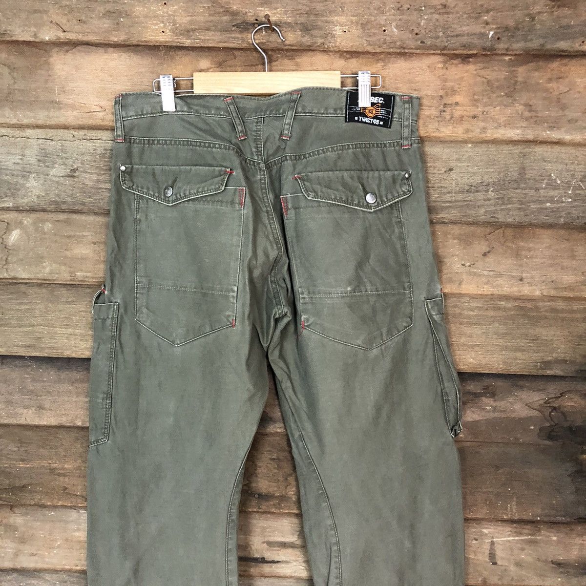 Japanese Brand Xebec twist multipocket utility Grey Cargo Pants #4618 Size US 33 - 12 Thumbnail