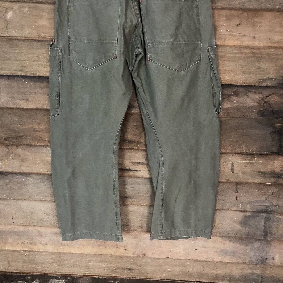 Japanese Brand Xebec twist multipocket utility Grey Cargo Pants #4618 Size US 33 - 13 Thumbnail