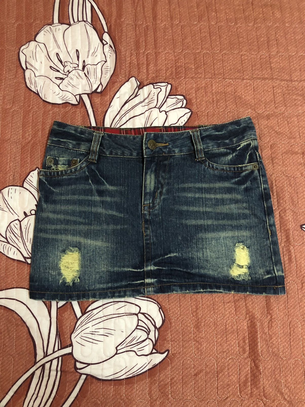Distressed Skirts Jeans Rare Item cw21