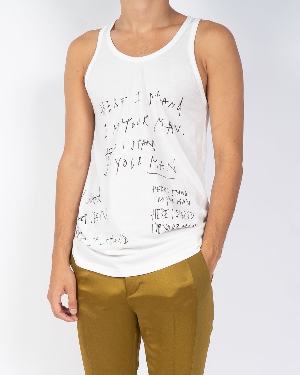 Haider Ackermann SS19 "I'm your Man" Embroidered Tanktop Size US S / EU 44-46 / 1 - 2 Thumbnail