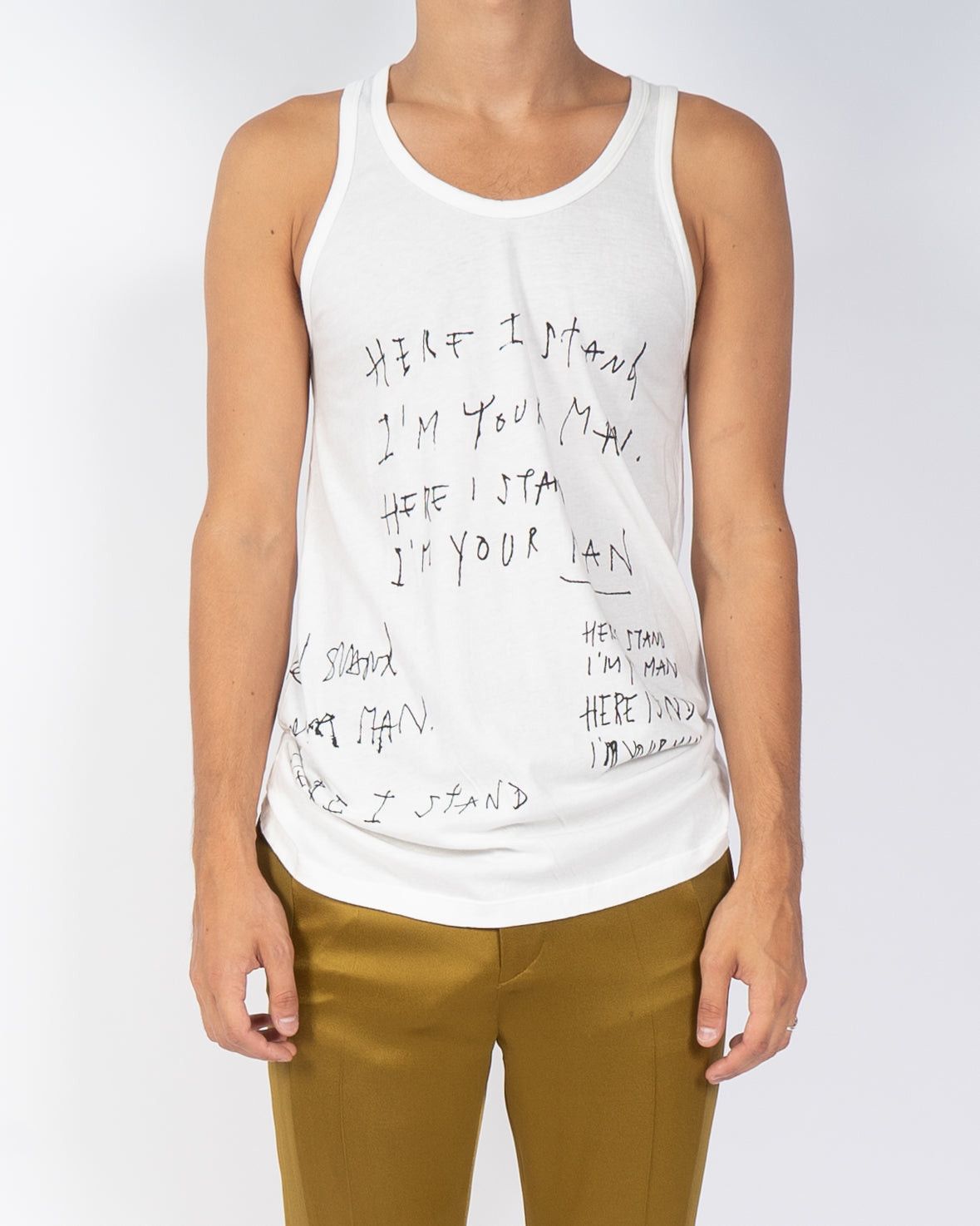 Haider Ackermann SS19 "I'm your Man" Embroidered Tanktop Size US S / EU 44-46 / 1 - 1 Thumbnail