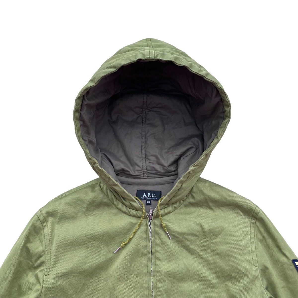 A.P.C. APC Olive Canvas Hoodie Size US M / EU 48-50 / 2 - 2 Thumbnail