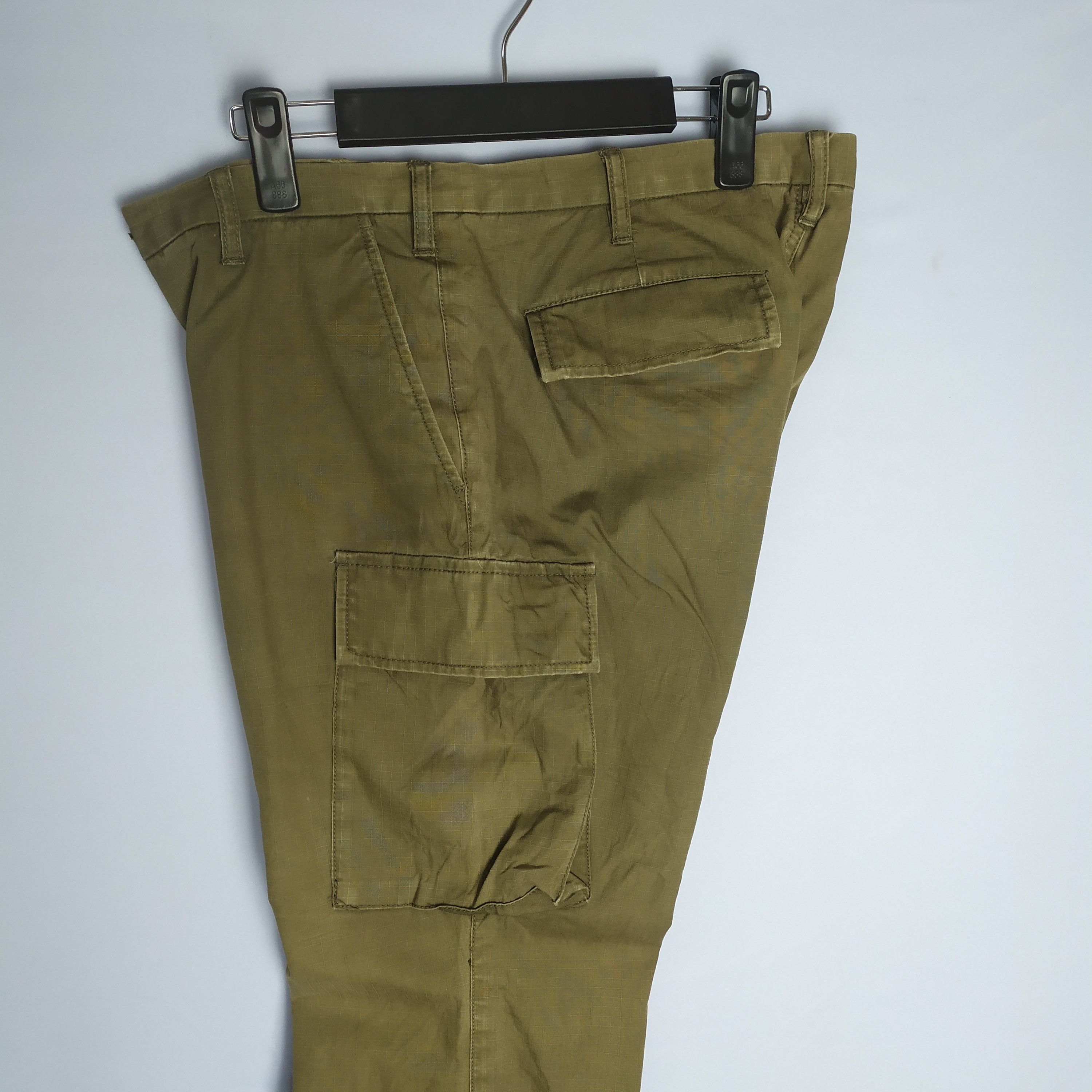 Designer × Japanese Brand Vintage Green Label Relaxing Faded Cargo Pants Size US 32 / EU 48 - 2 Thumbnail