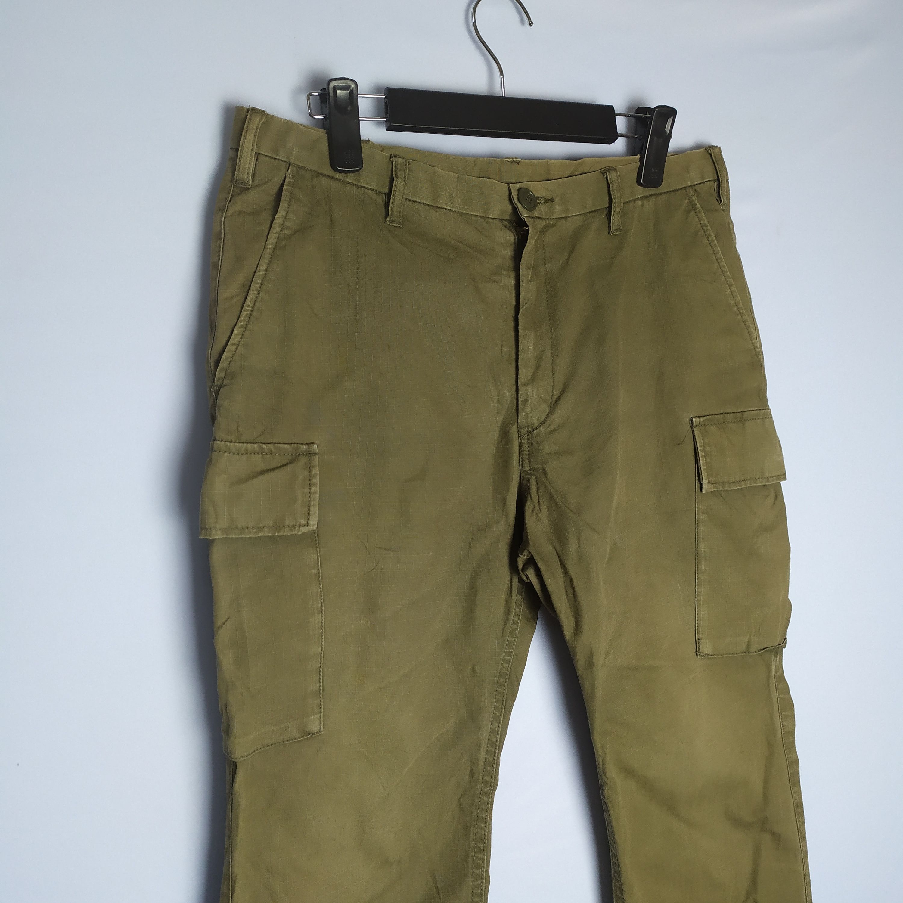 Designer × Japanese Brand Vintage Green Label Relaxing Faded Cargo Pants Size US 32 / EU 48 - 5 Thumbnail