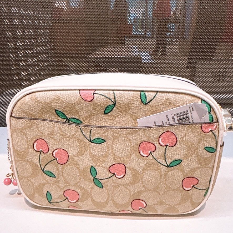 Coach Jamie Camera Bag In Signature Canvas With Heart Cherry Size ONE SIZE - 2 Thumbnail