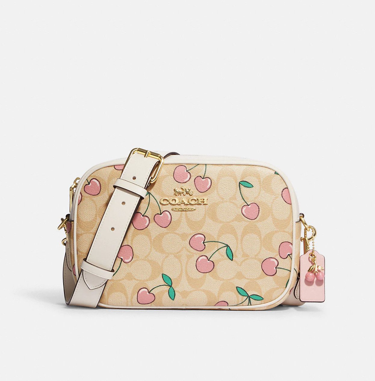 Coach Jamie Camera Bag In Signature Canvas With Heart Cherry Size ONE SIZE - 9 Thumbnail