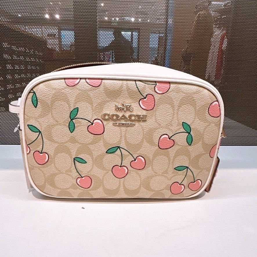 Coach Jamie Camera Bag In Signature Canvas With Heart Cherry Size ONE SIZE - 8 Thumbnail
