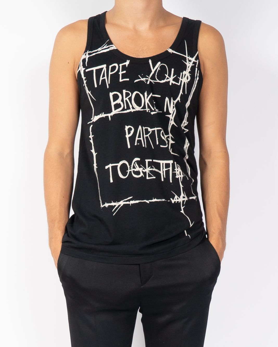SS19 Black Broken Parts Tanktop
