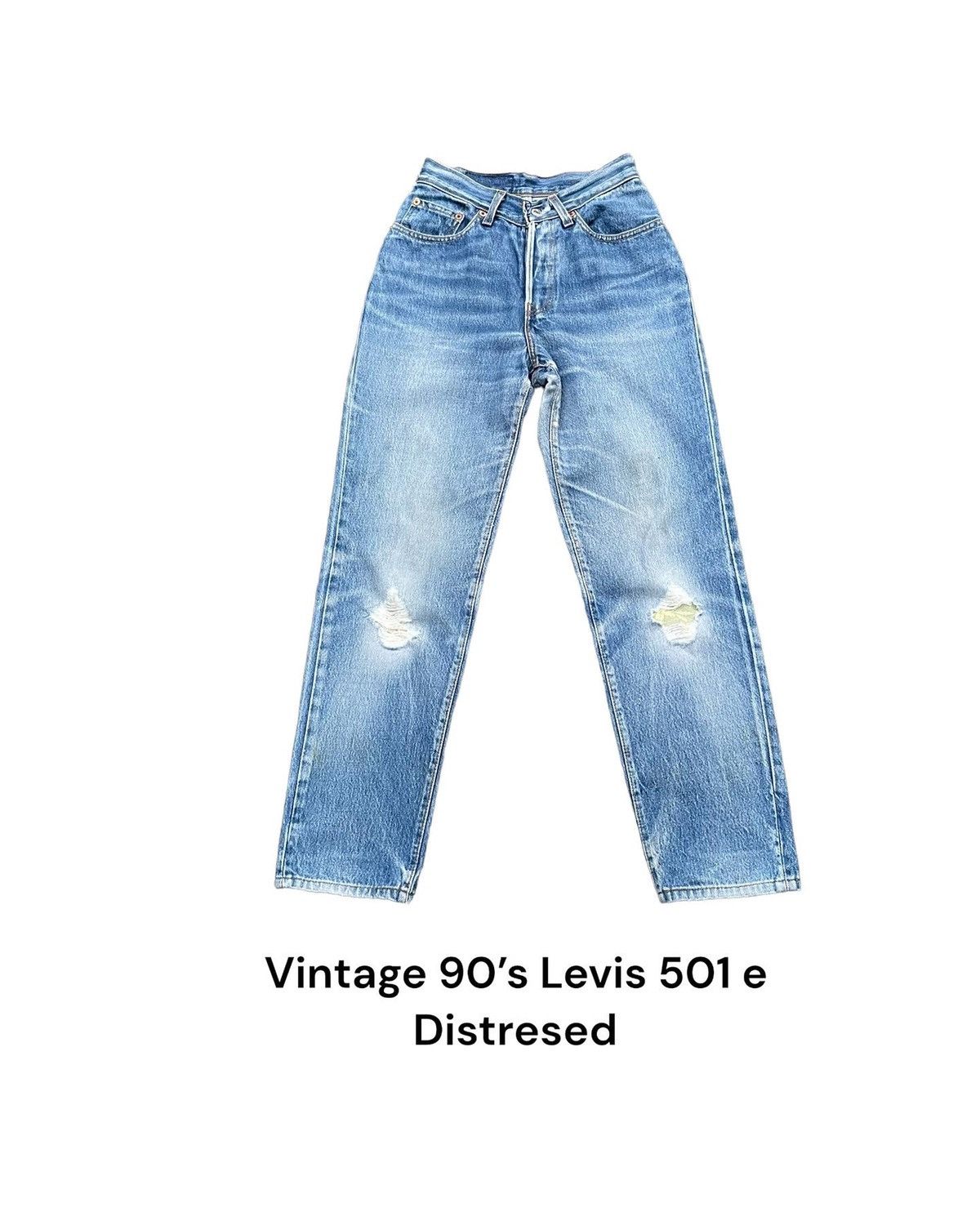 Levi's × Vintage Vintage 1991 Levis 501 e Kids Distresed Denim Size US 26 / EU 42 - 1 Thumbnail