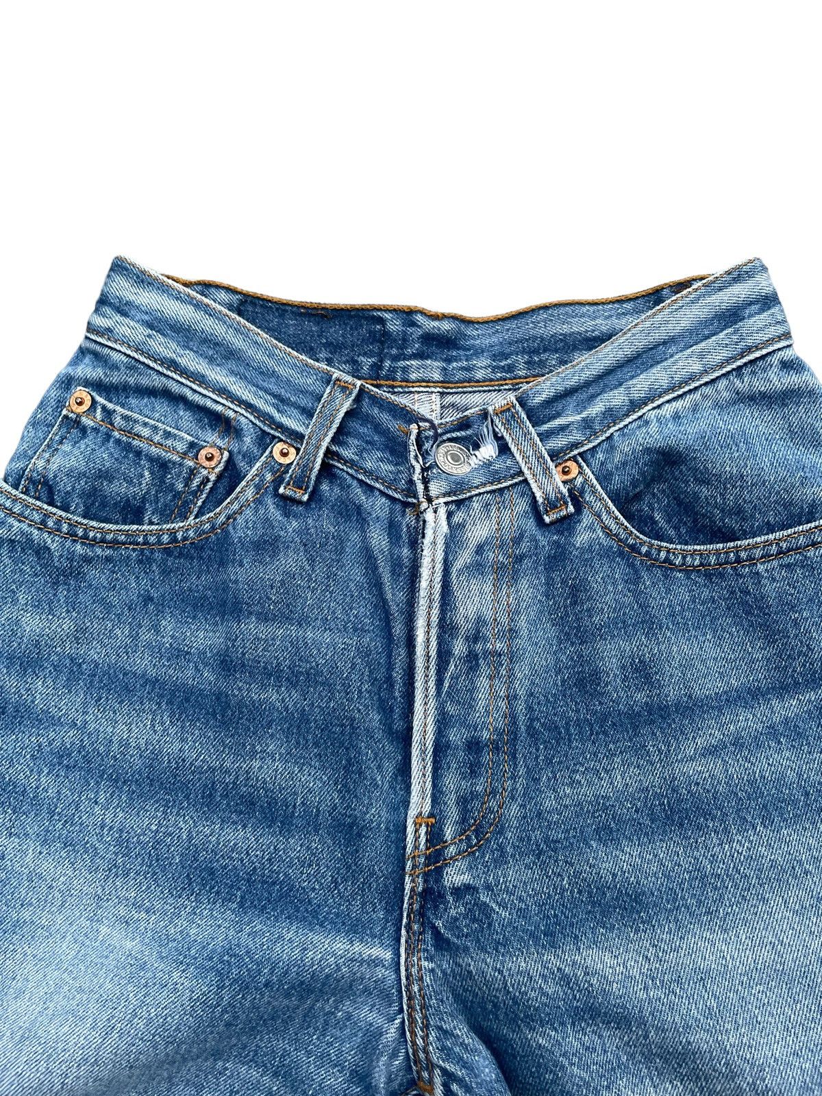 Levi's × Vintage Vintage 1991 Levis 501 e Kids Distresed Denim Size US 26 / EU 42 - 9 Thumbnail