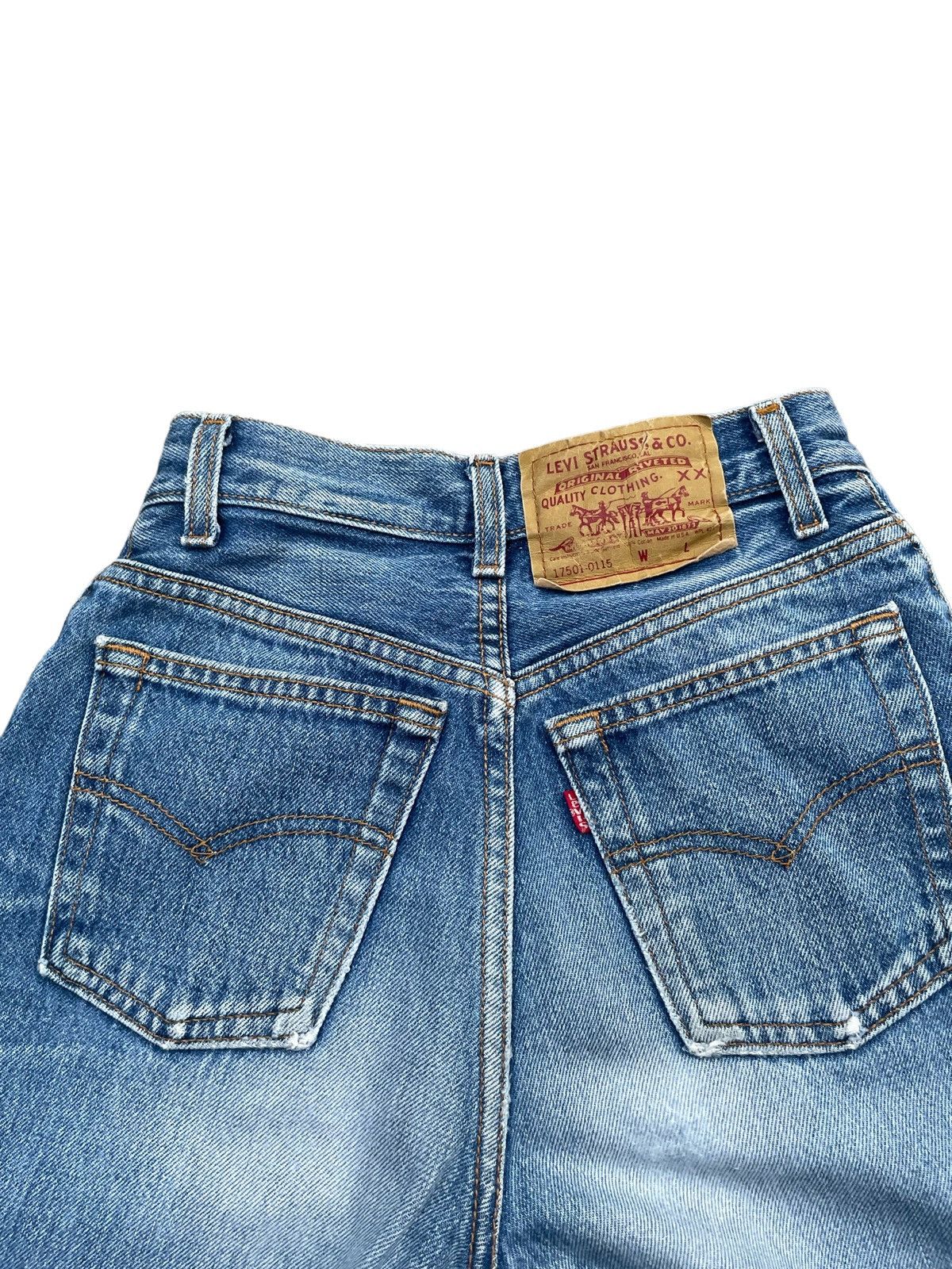 Levi's × Vintage Vintage 1991 Levis 501 e Kids Distresed Denim Size US 26 / EU 42 - 15 Thumbnail