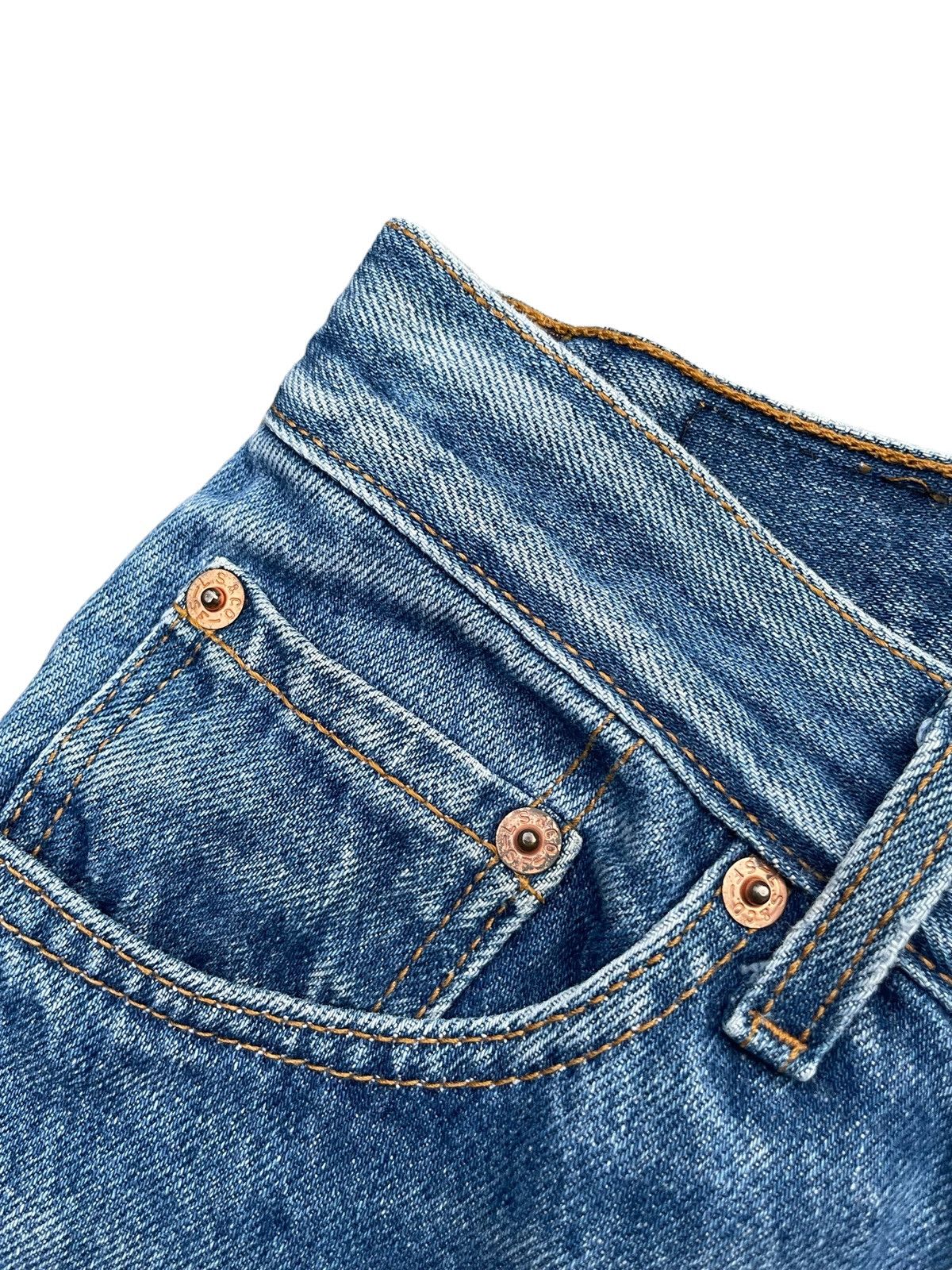 Levi's × Vintage Vintage 1991 Levis 501 e Kids Distresed Denim Size US 26 / EU 42 - 10 Thumbnail