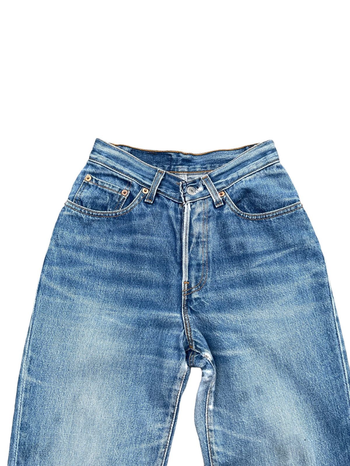 Levi's × Vintage Vintage 1991 Levis 501 e Kids Distresed Denim Size US 26 / EU 42 - 7 Thumbnail