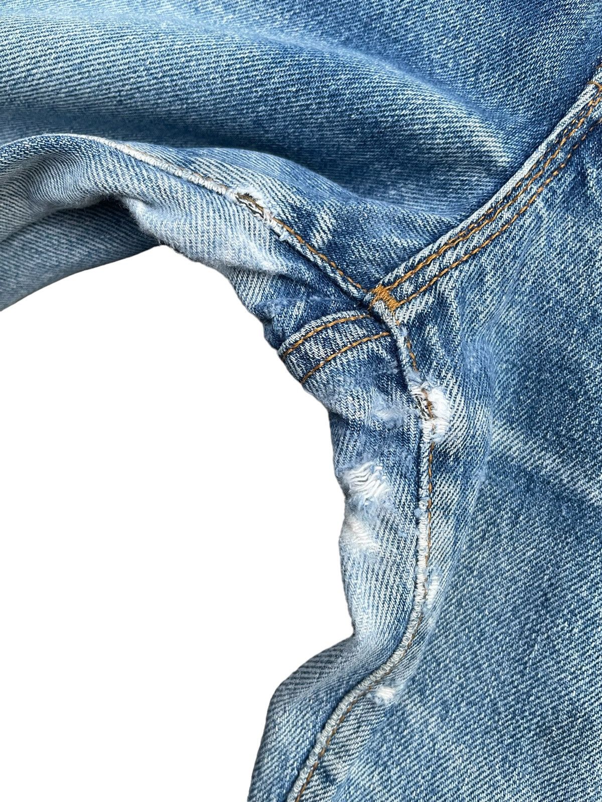 Levi's × Vintage Vintage 1991 Levis 501 e Kids Distresed Denim Size US 26 / EU 42 - 8 Thumbnail