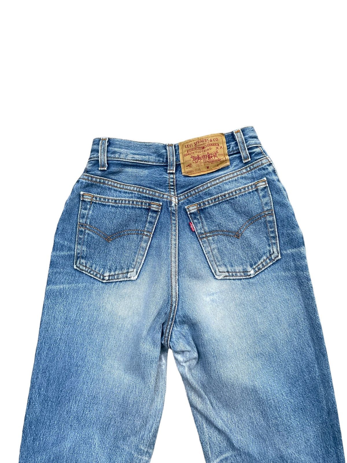 Levi's × Vintage Vintage 1991 Levis 501 e Kids Distresed Denim Size US 26 / EU 42 - 13 Thumbnail