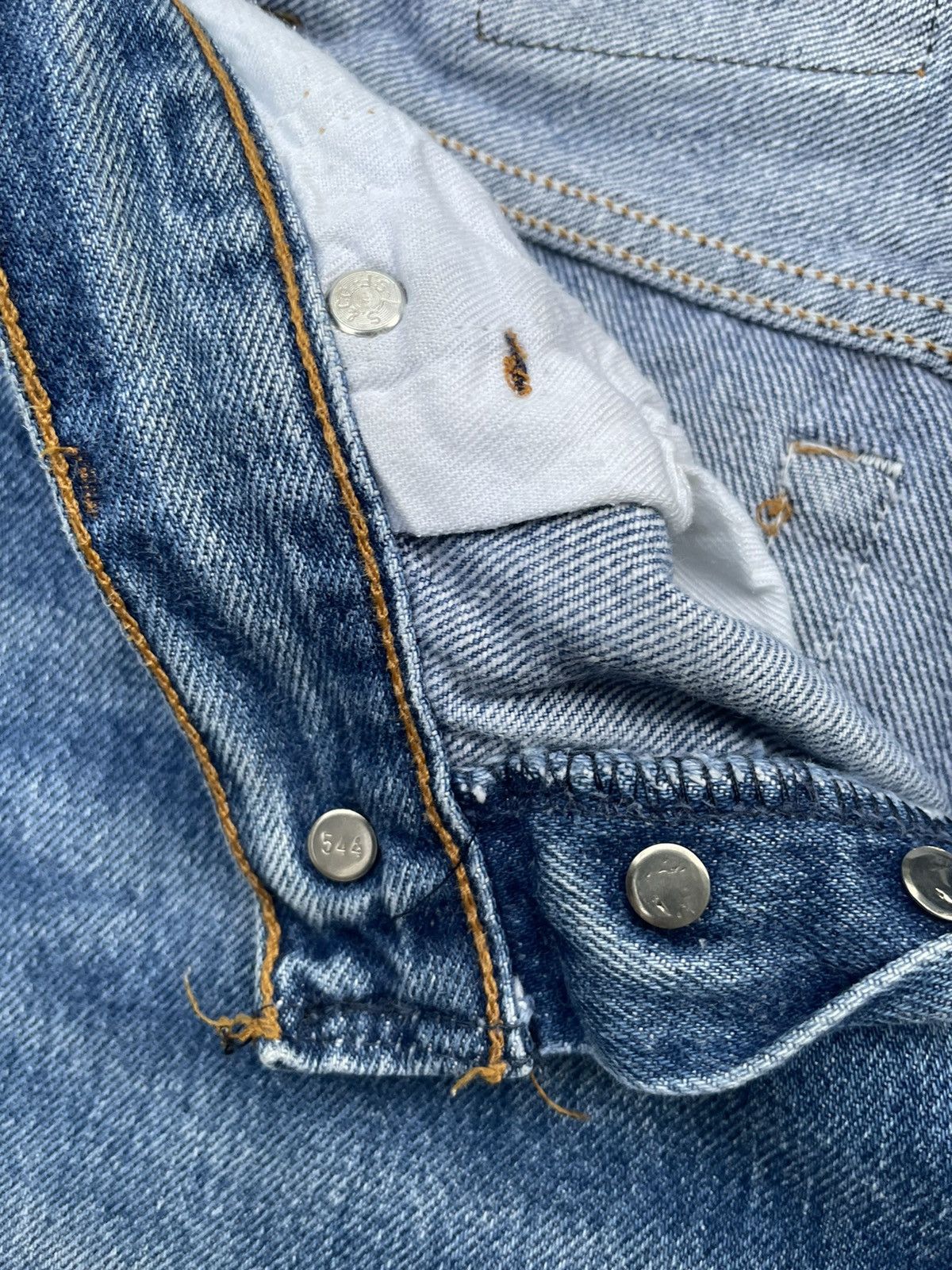Levi's × Vintage Vintage 1991 Levis 501 e Kids Distresed Denim Size US 26 / EU 42 - 21 Thumbnail
