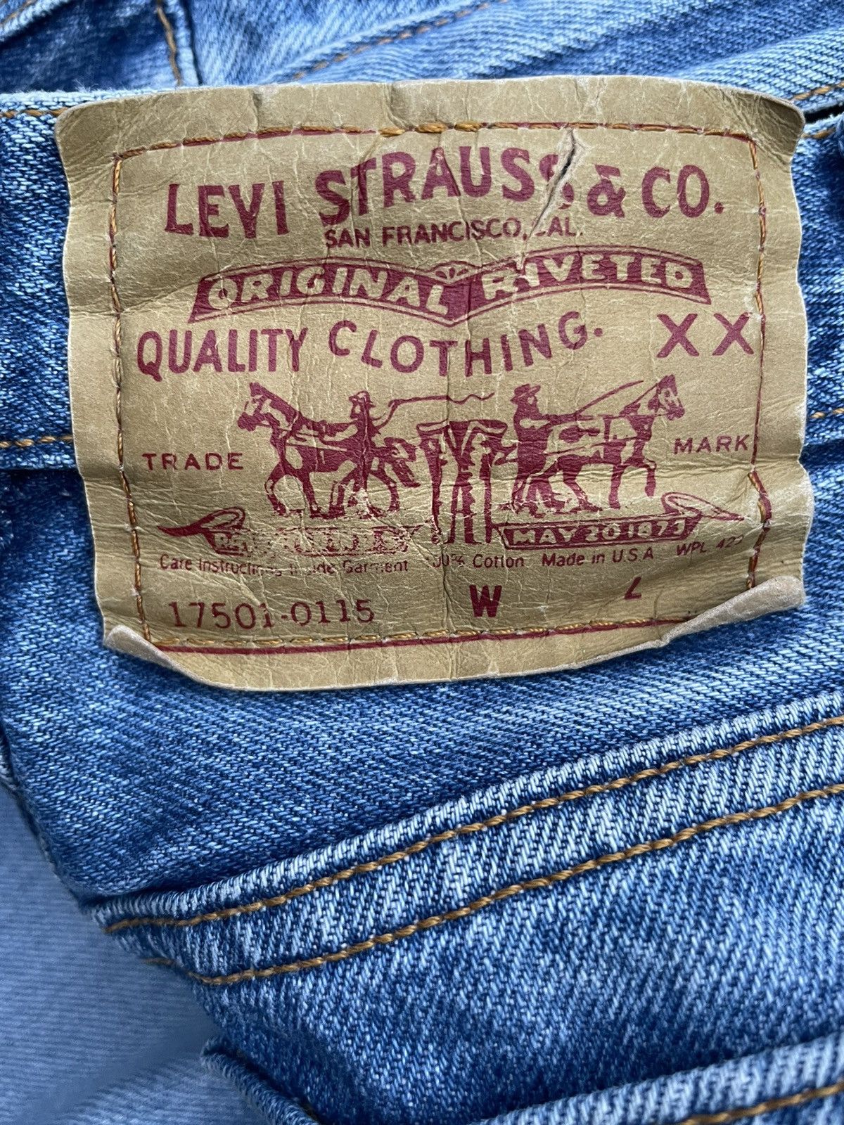 Levi's × Vintage Vintage 1991 Levis 501 e Kids Distresed Denim Size US 26 / EU 42 - 16 Thumbnail