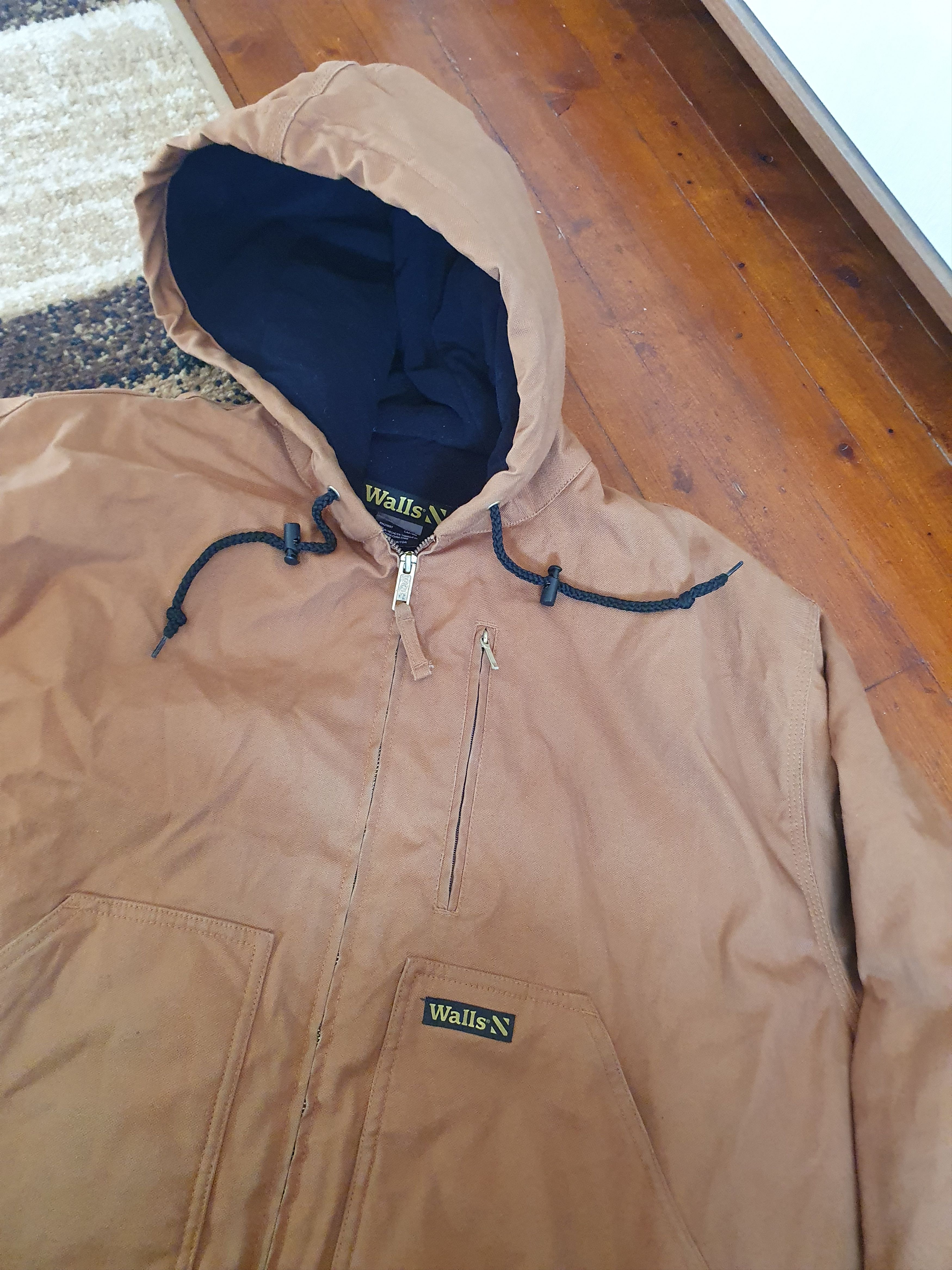 Walls Walls Brown Canvas Full Zip Hooded Work Jacket,sz XL Size US XL / EU 56 / 4 - 5 Thumbnail