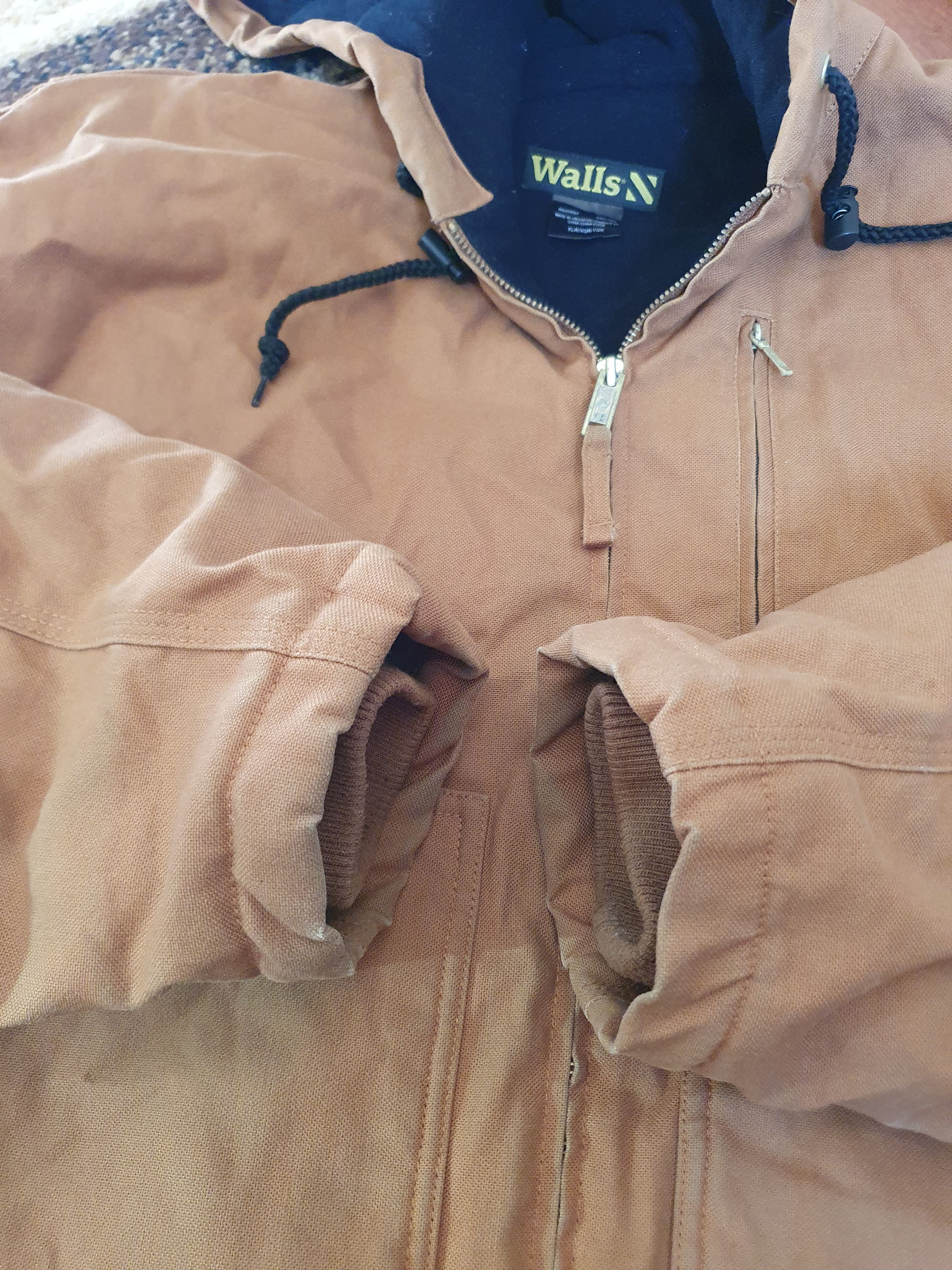 Walls Walls Brown Canvas Full Zip Hooded Work Jacket,sz XL Size US XL / EU 56 / 4 - 9 Thumbnail