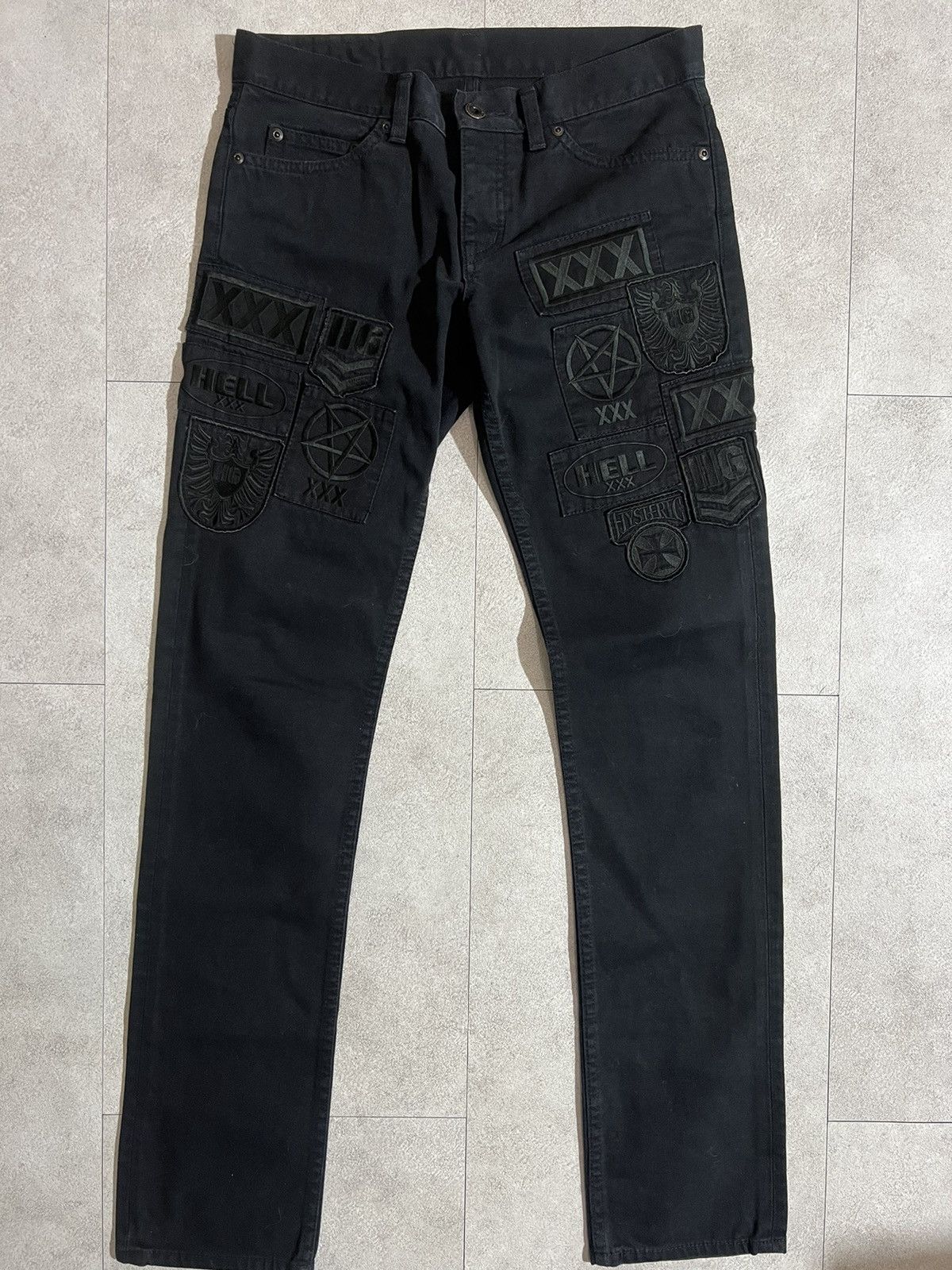 Hysteric Glamour Patch Jeans | Grailed