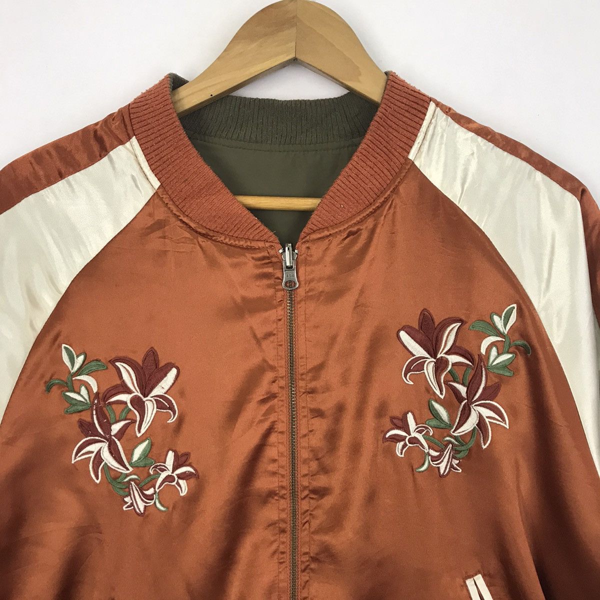 Japanese Brand Private pause Sukajan flower reversible Zippier Jacket Size US L / EU 52-54 / 3 - 2 Thumbnail