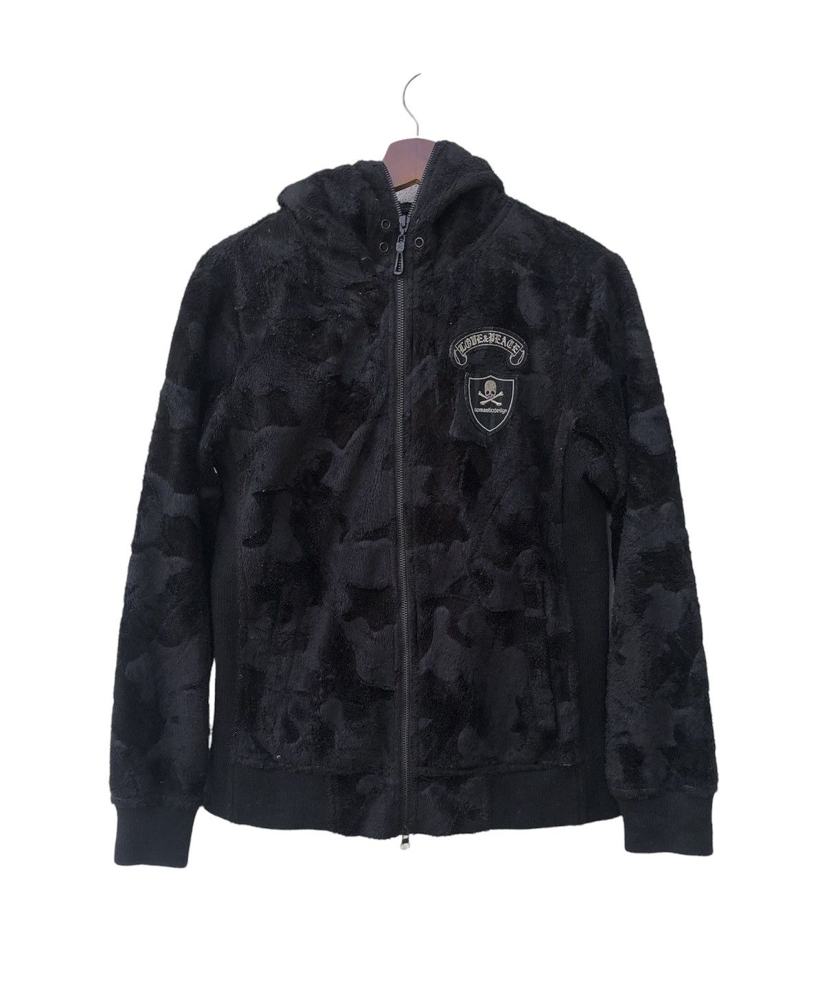 14th Addiction Japanese Brand Semantic Design Black Camo Fully zip Hoodie Size US M / EU 48-50 / 2 - 2 Thumbnail