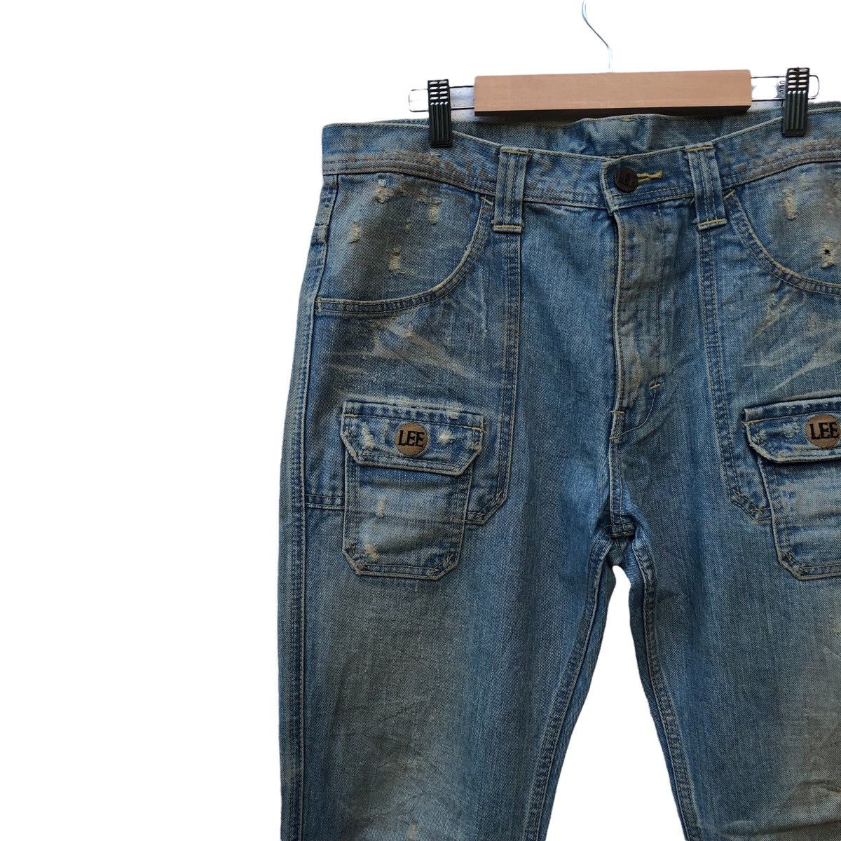 Japanese Brand JAPANESE BRAND VINTAGE LEE Bush pants DISTRESSED DENIM Size US 37 - 3 Thumbnail