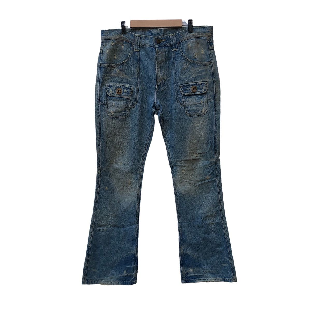 JAPANESE BRAND VINTAGE LEE Bush pants DISTRESSED DENIM