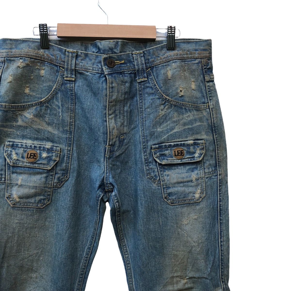 Japanese Brand JAPANESE BRAND VINTAGE LEE Bush pants DISTRESSED DENIM Size US 37 - 4 Thumbnail