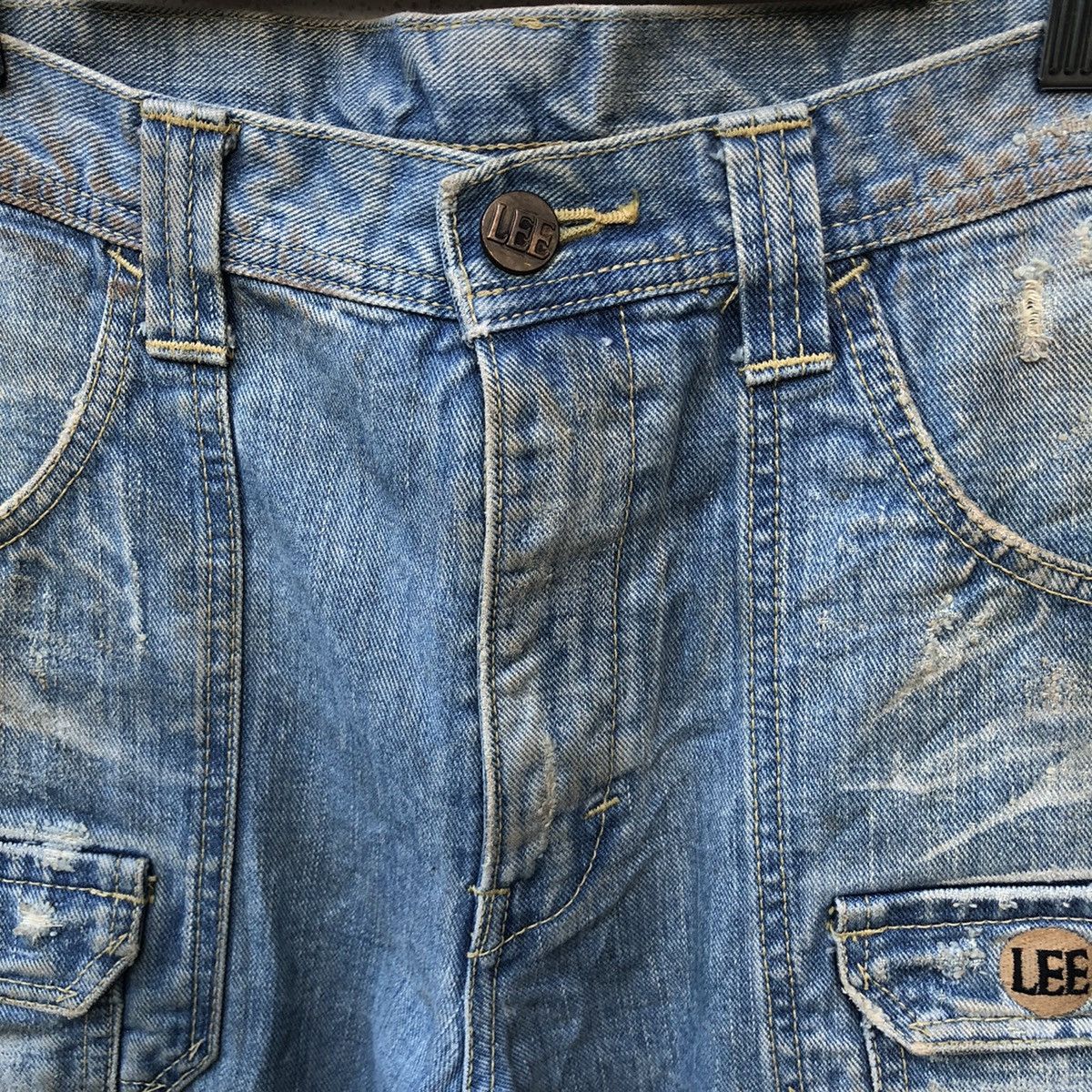 Japanese Brand JAPANESE BRAND VINTAGE LEE Bush pants DISTRESSED DENIM Size US 37 - 12 Thumbnail