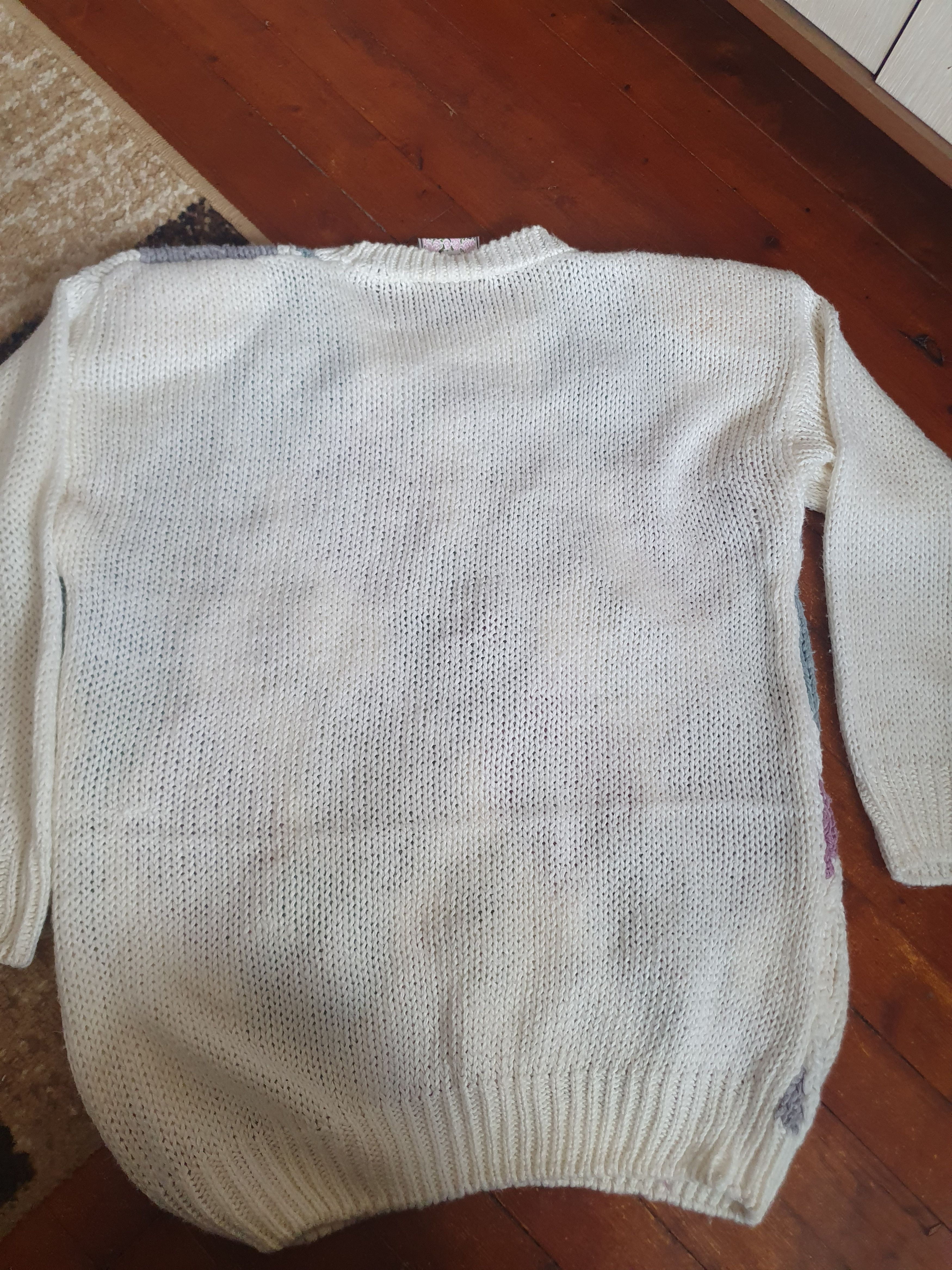Other Michelle Simon Floral Cable Knit Sweater,sz M/L? Size M / US 6-8 / IT 42-44 - 8 Thumbnail