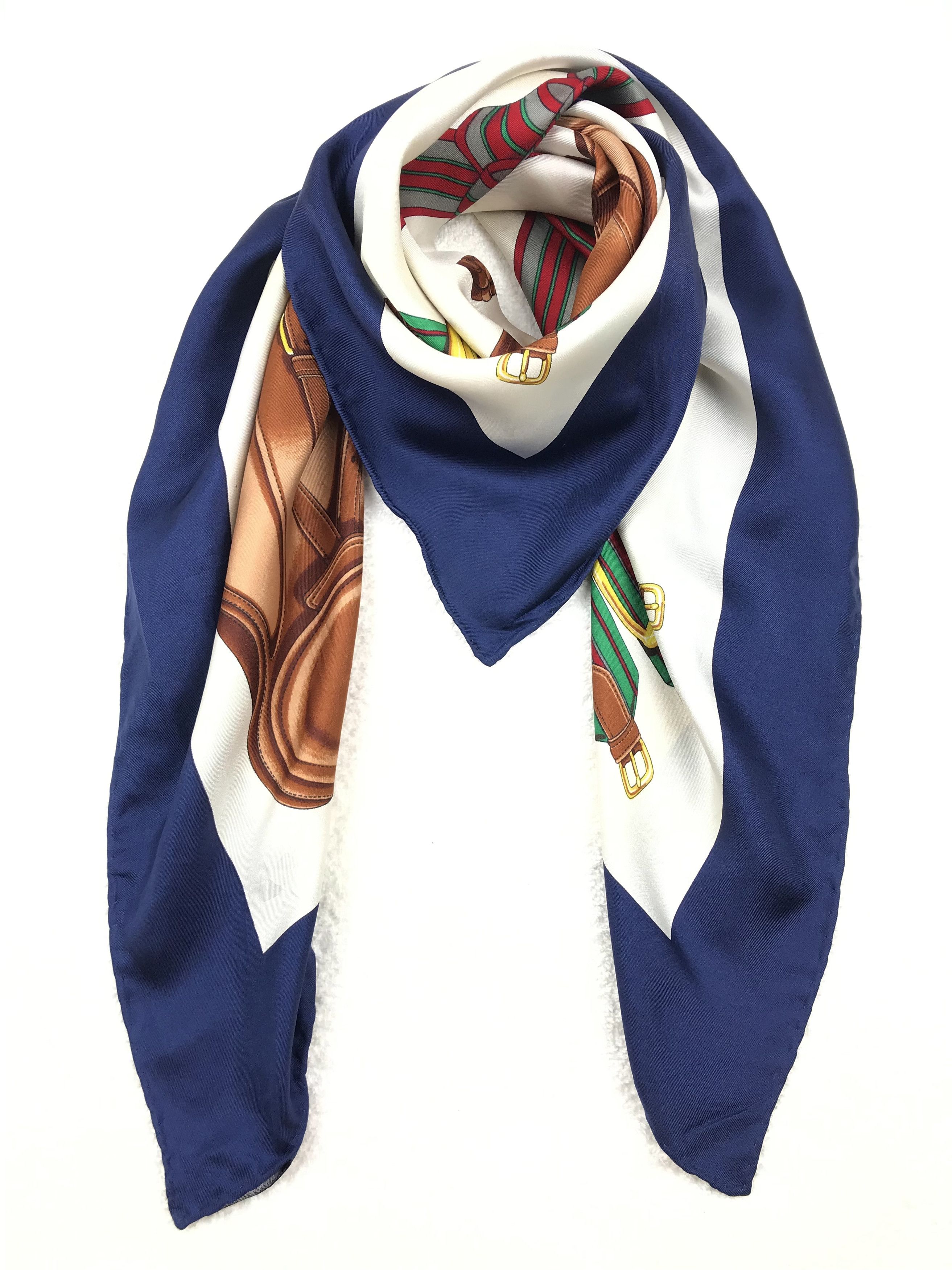 Designer × Longchamp × Vintage LC802 Vintage Longchamp Equestrian Silk Scarf Size ONE SIZE - 3 Thumbnail