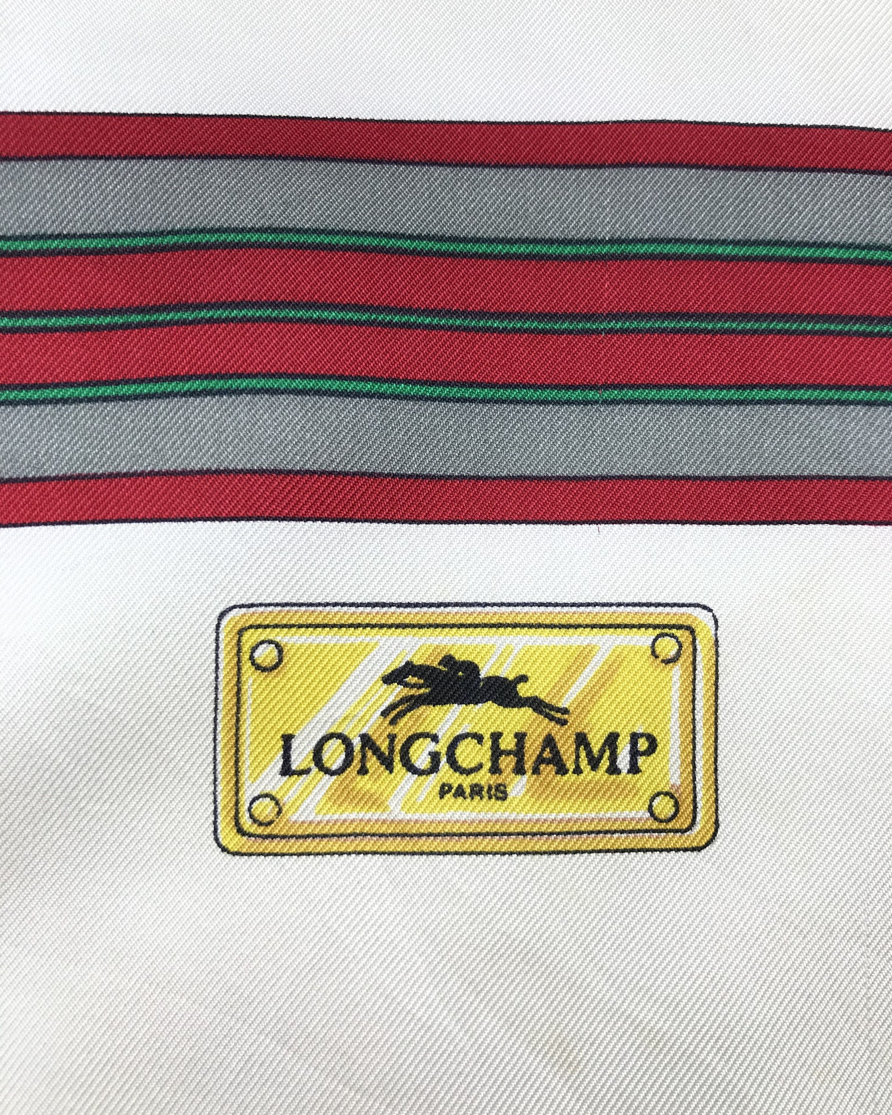 Designer × Longchamp × Vintage LC802 Vintage Longchamp Equestrian Silk Scarf Size ONE SIZE - 7 Thumbnail