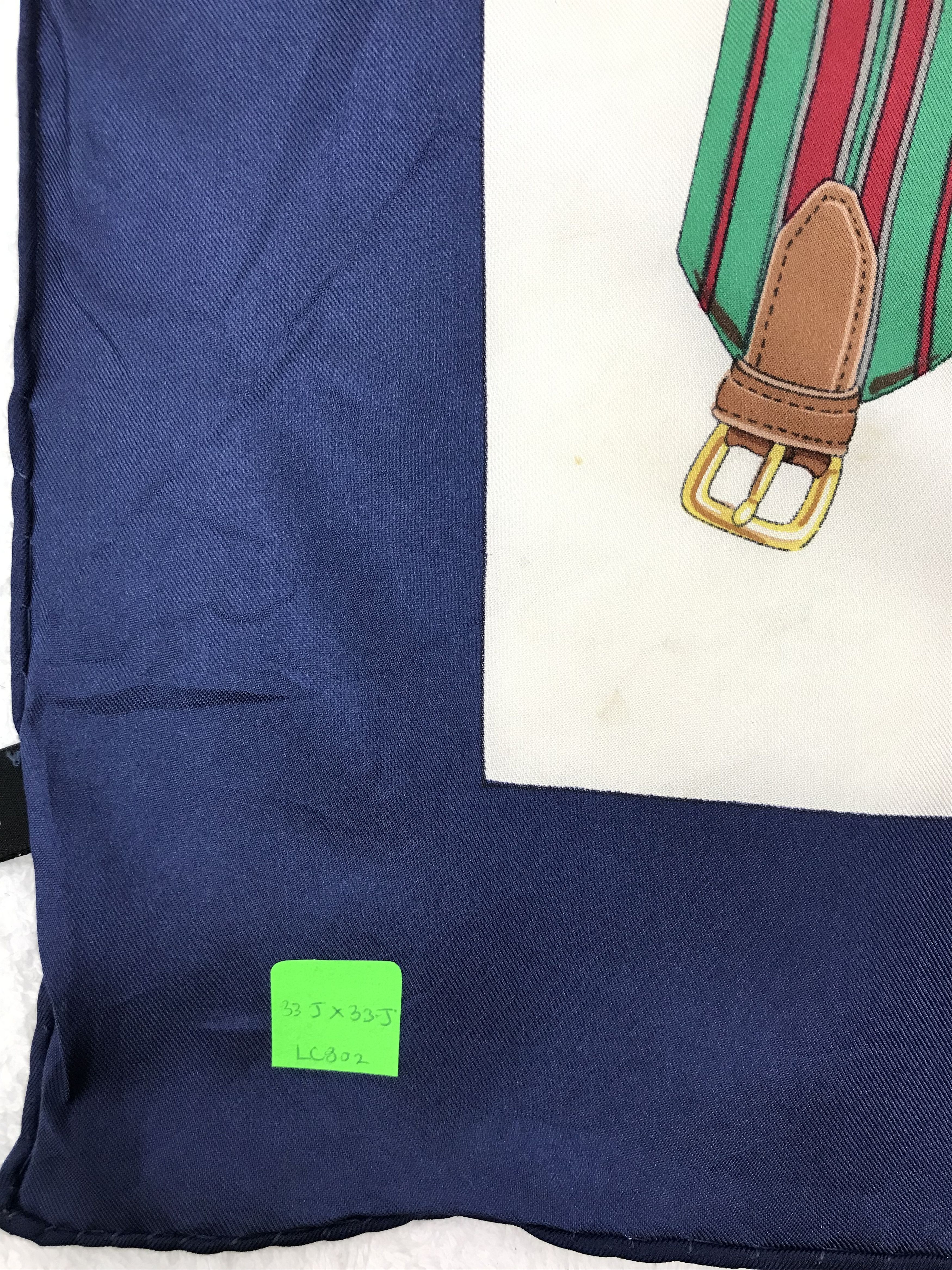 Designer × Longchamp × Vintage LC802 Vintage Longchamp Equestrian Silk Scarf Size ONE SIZE - 10 Thumbnail