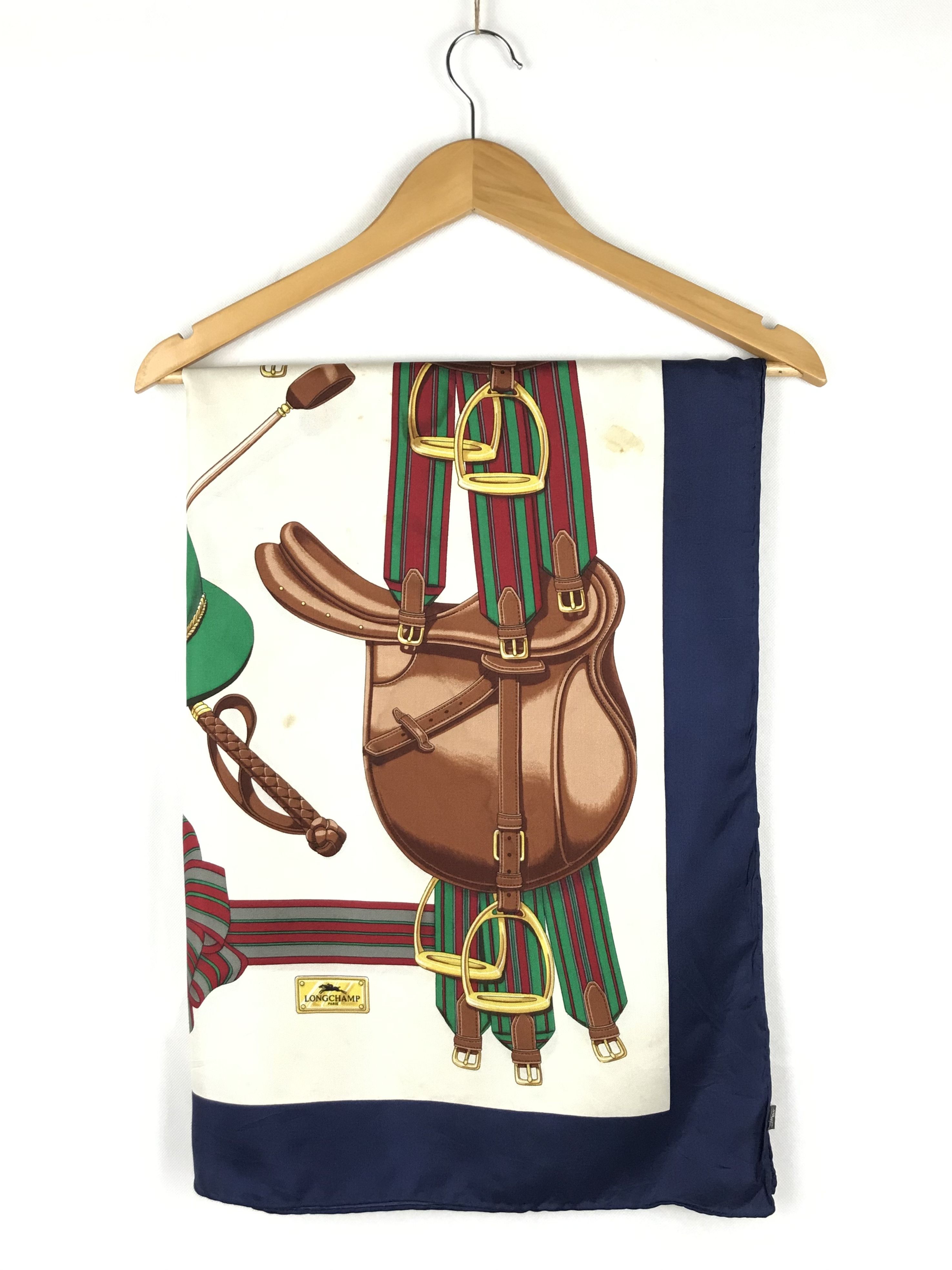 Designer × Longchamp × Vintage LC802 Vintage Longchamp Equestrian Silk Scarf Size ONE SIZE - 4 Thumbnail