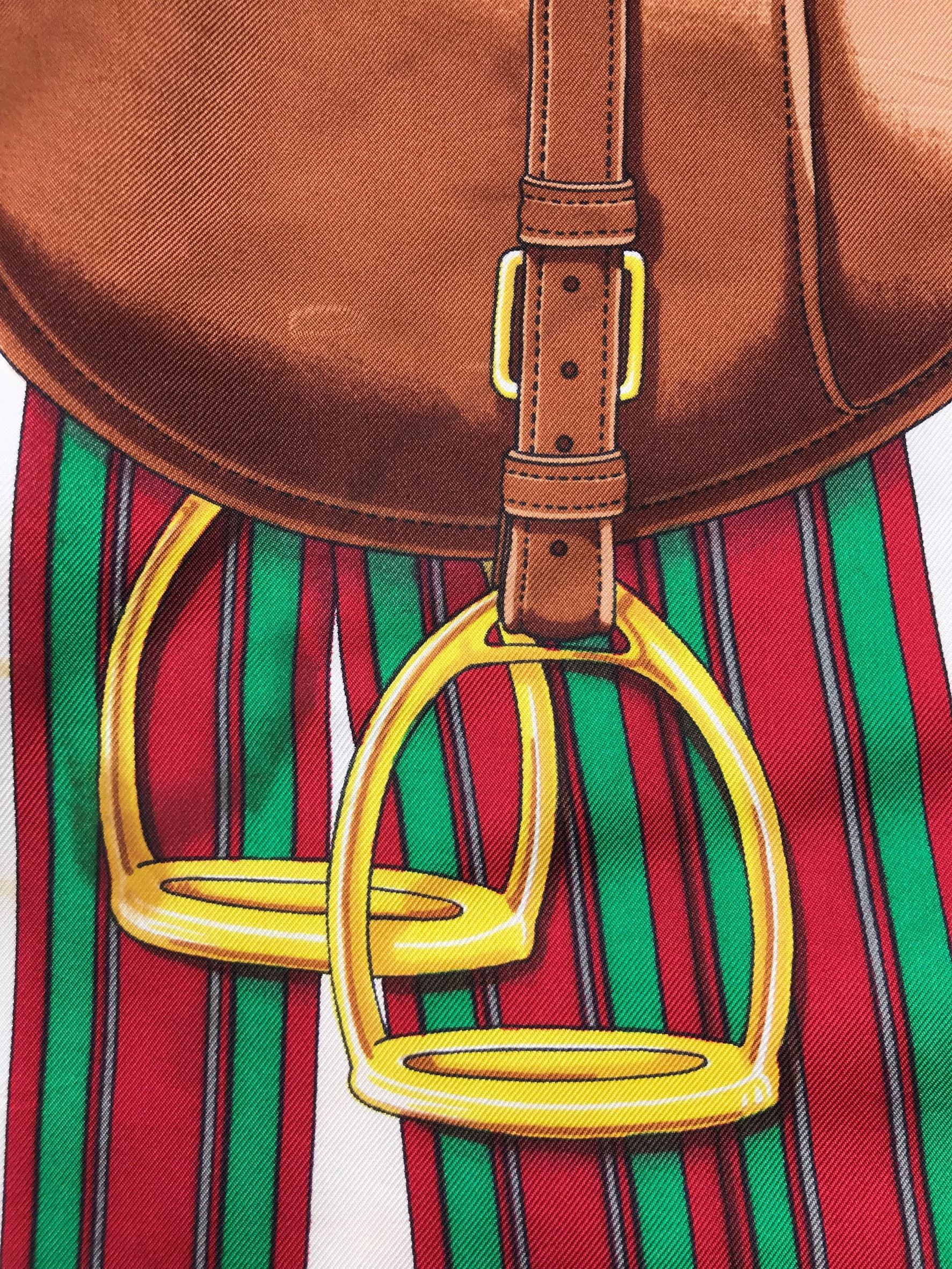 Designer × Longchamp × Vintage LC802 Vintage Longchamp Equestrian Silk Scarf Size ONE SIZE - 8 Thumbnail
