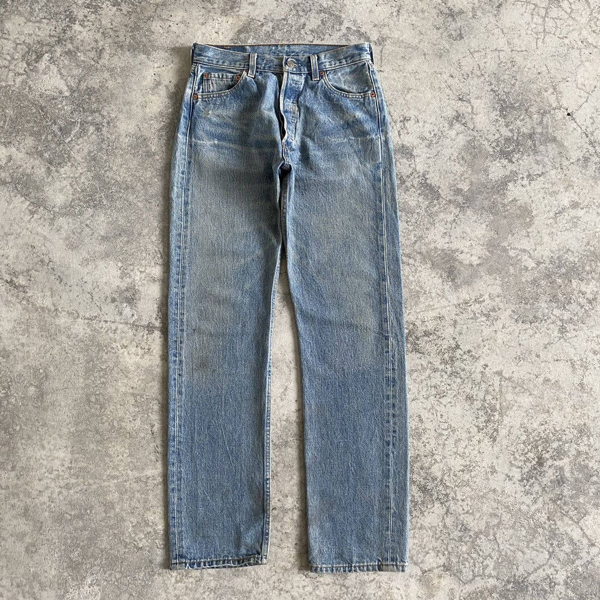 Levi's Size 29x31.5 Vintage 90's Levi's 501 Faded Dirty Jeans Size US 29 - 1 Thumbnail
