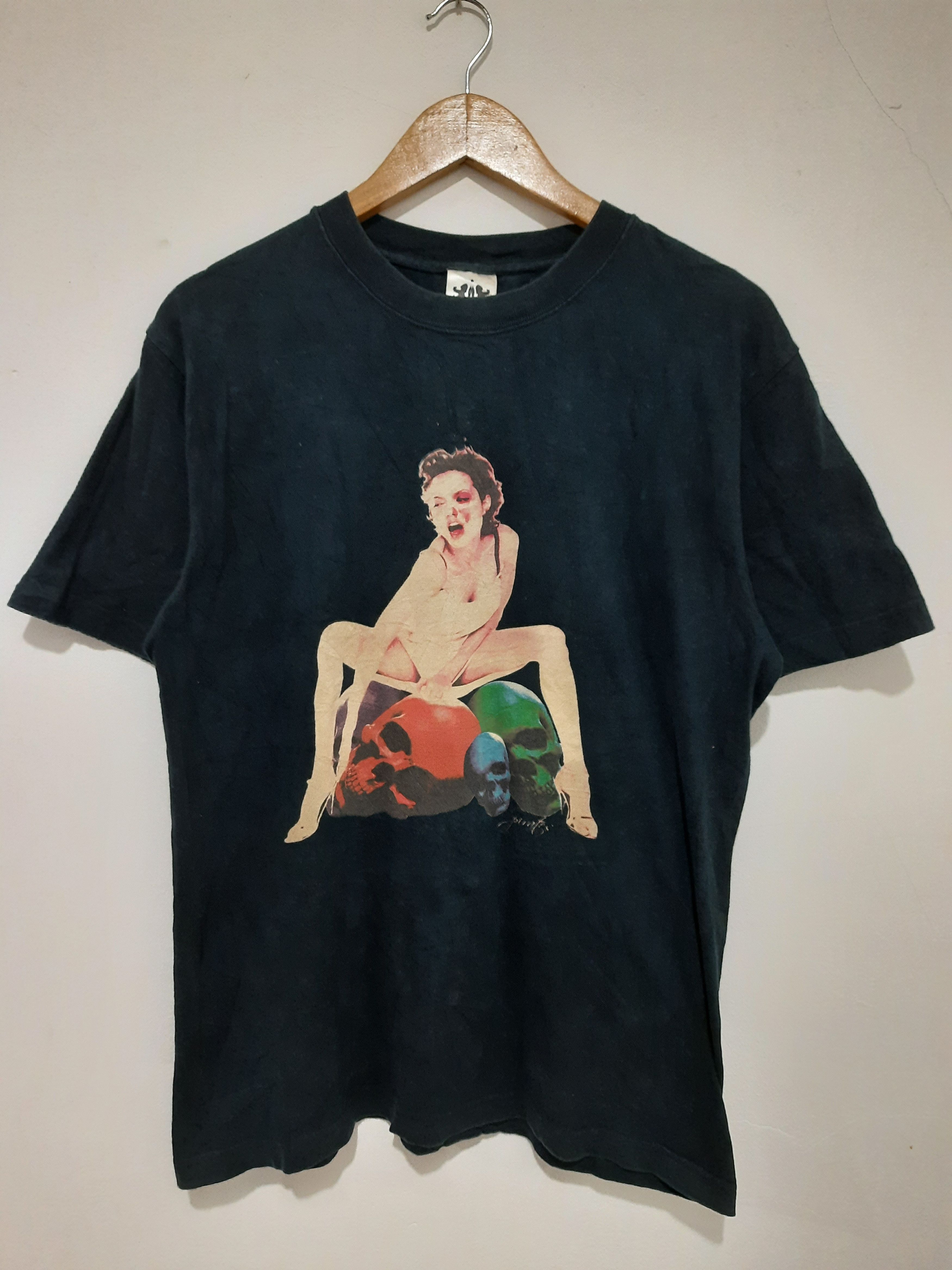 Japanese Brand Vintage Angelina Jolie Tshirt Skull Size US M / EU 48-50 / 2 - 1 Thumbnail