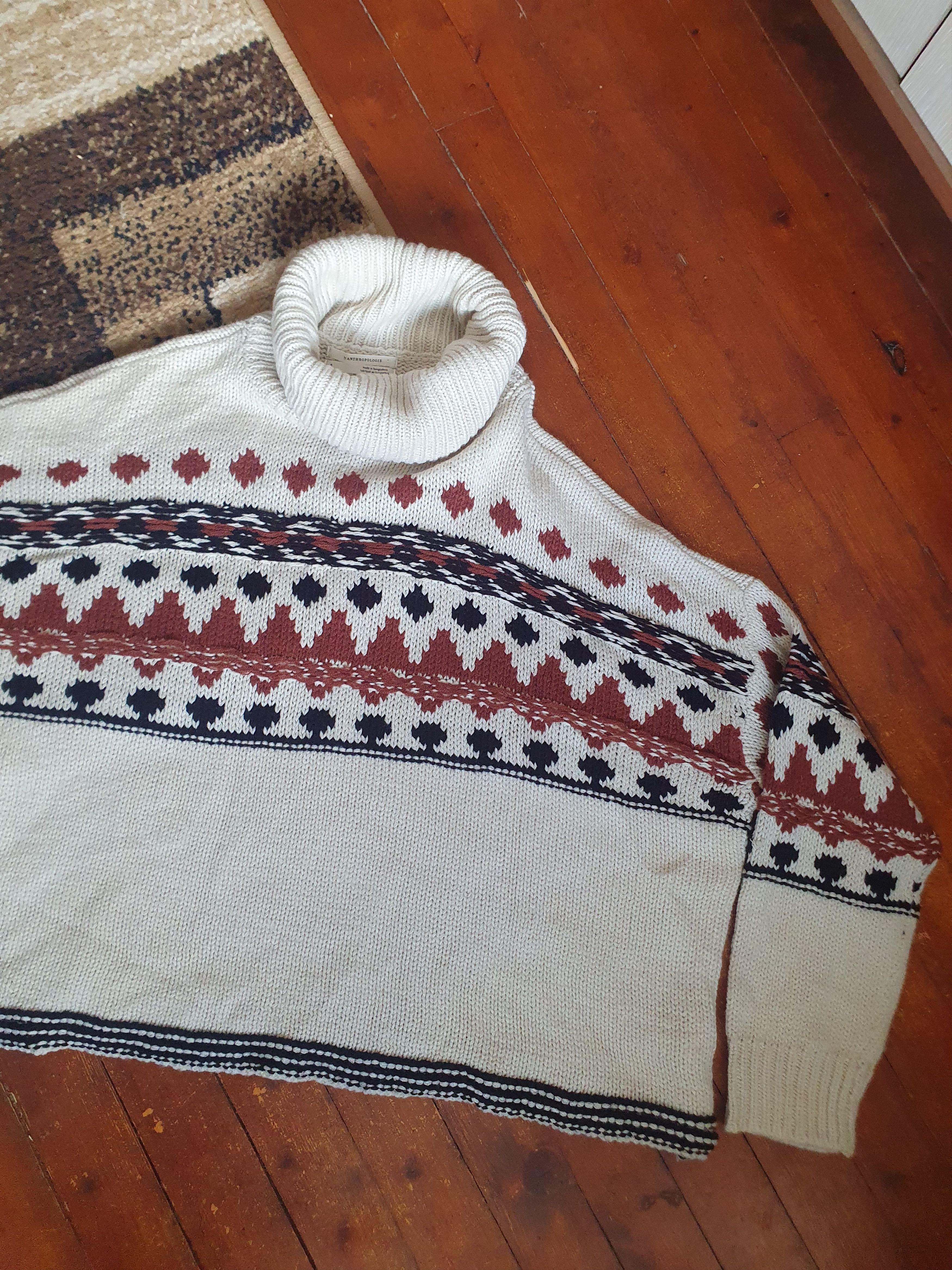 Anthropologie Anthropologie Turtleneck Oversized Sweater,sz S Size S / US 4 / IT 40 - 2 Thumbnail