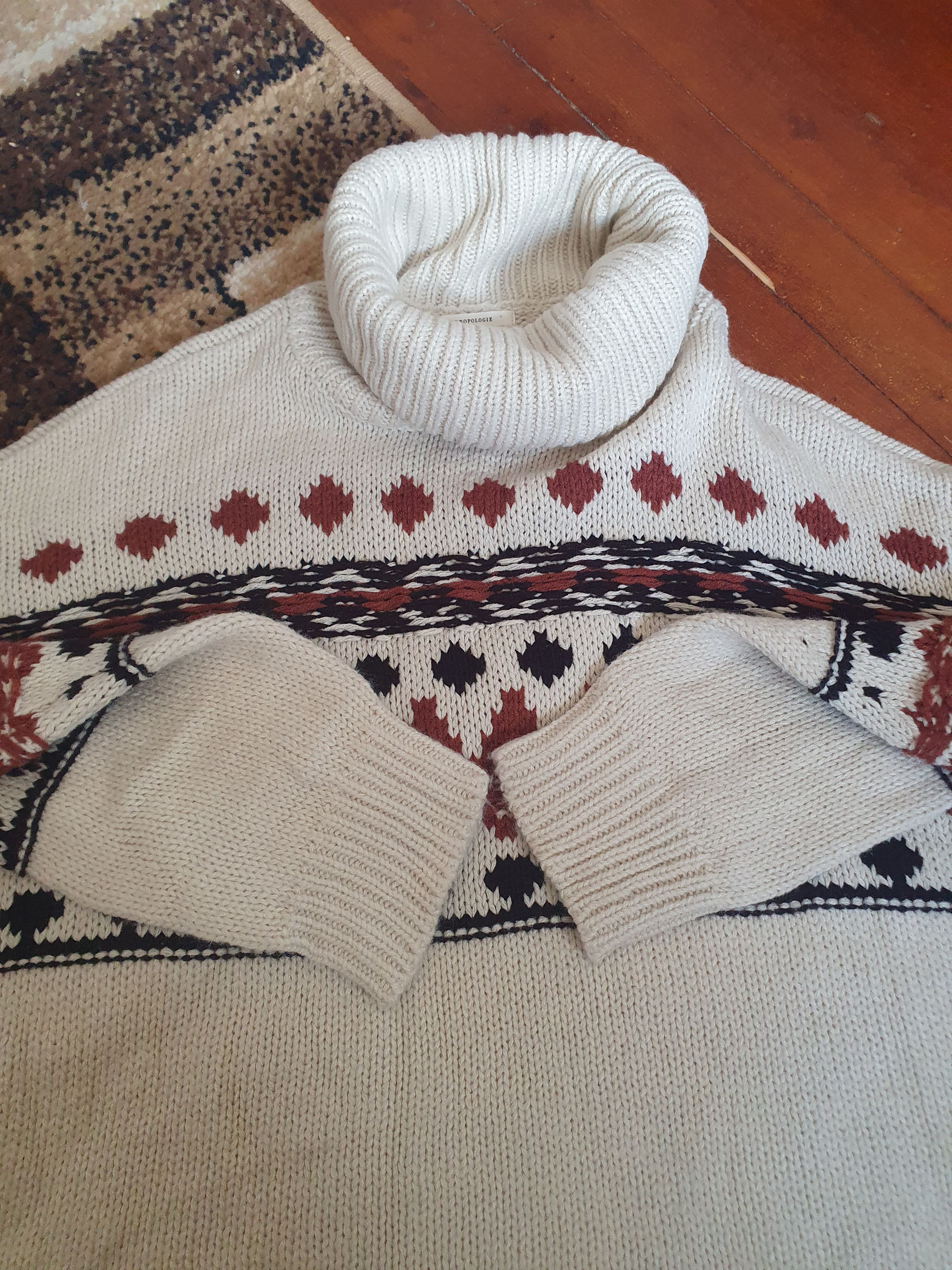 Anthropologie Anthropologie Turtleneck Oversized Sweater,sz S Size S / US 4 / IT 40 - 4 Thumbnail