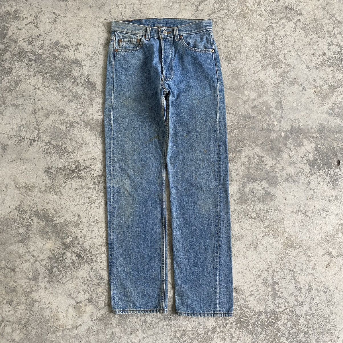 Levi's Size 28x30 Vintage 90's Levi's 501 Stonewashed Blue Jeans Size US 28 / EU 44 - 1 Thumbnail